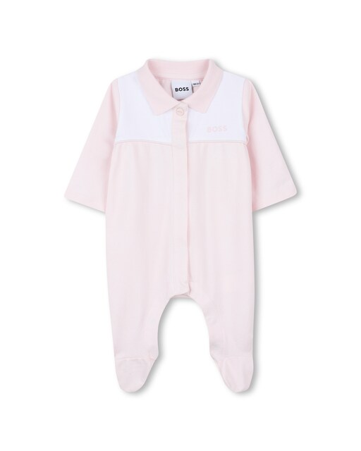 Imagen 0 de Pijama de bebé en color rosa de manga larga