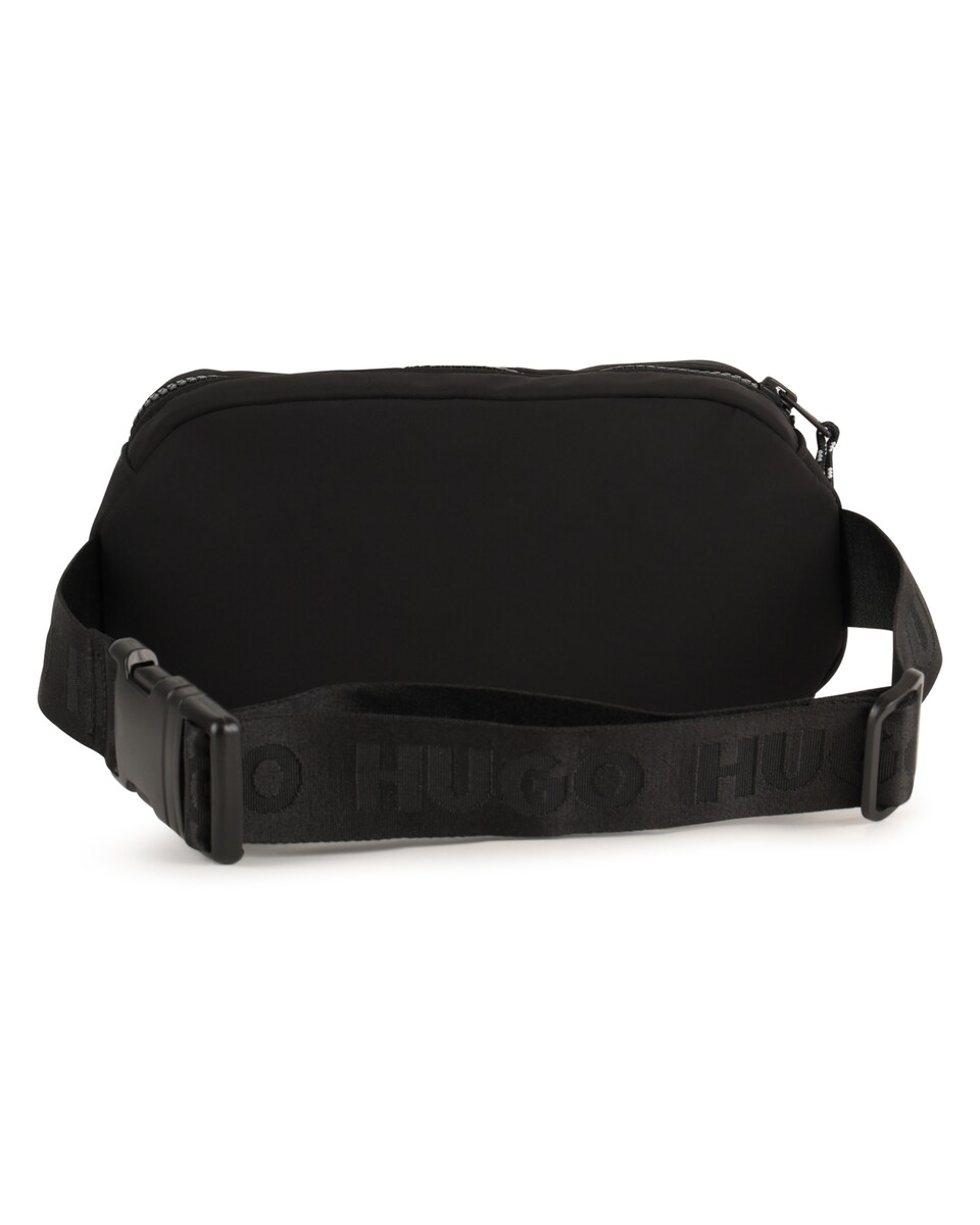 Bandolera HUGO Para Niño - Negro, Tamaño Normal, Correa Ajustable, 14x18x5 Cm