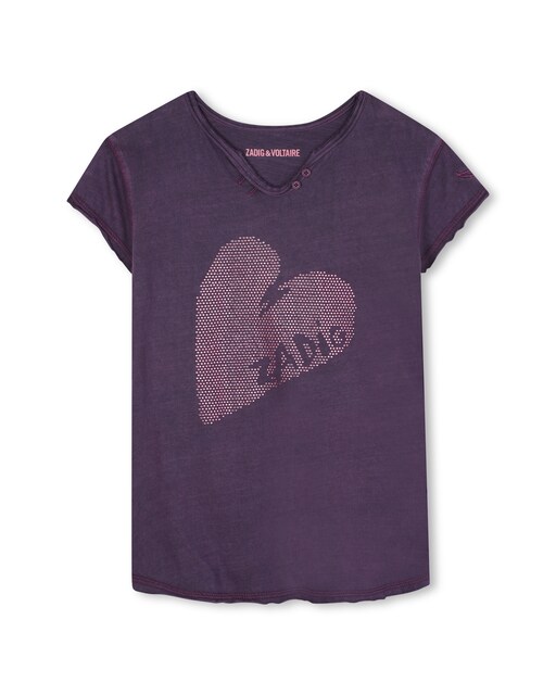 Imagen 0 de Camiseta de niña en color morado de algodón