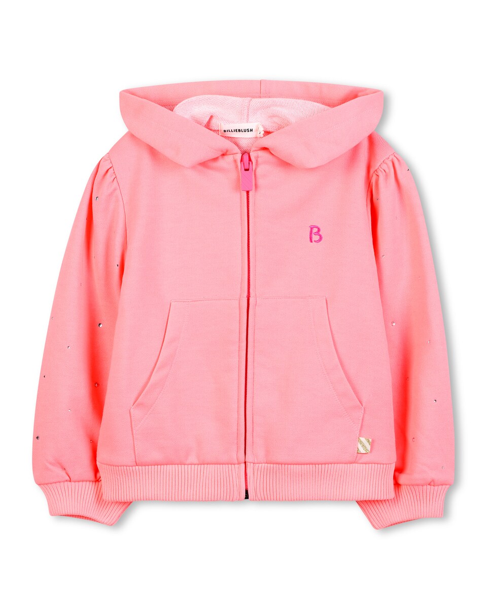 Sudadera de niña con capucha y cremallera · Billieblush · El Corte