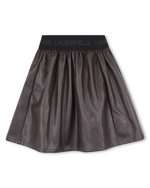 Imagen 0 de Falda de niña en color marrón microestampado