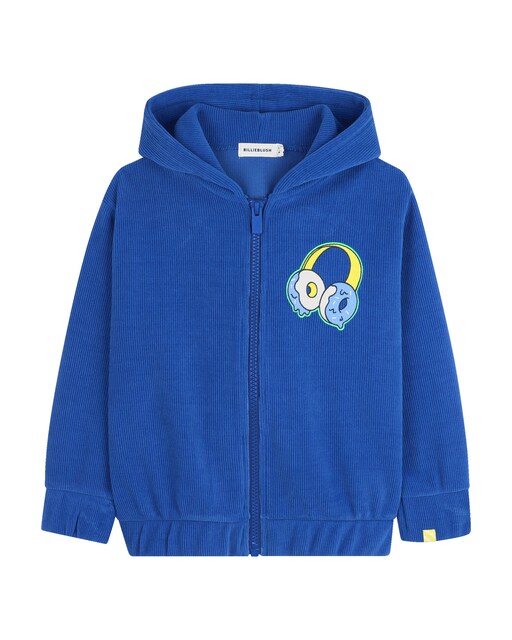 Imagen 0 de Sudadera de bebé niño en color azul con capucha
