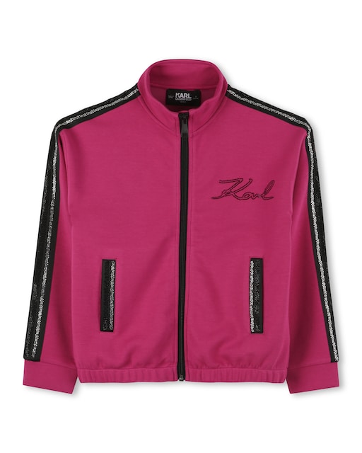 Imagen 0 de Chaqueta de niña en color rosa de manga larga