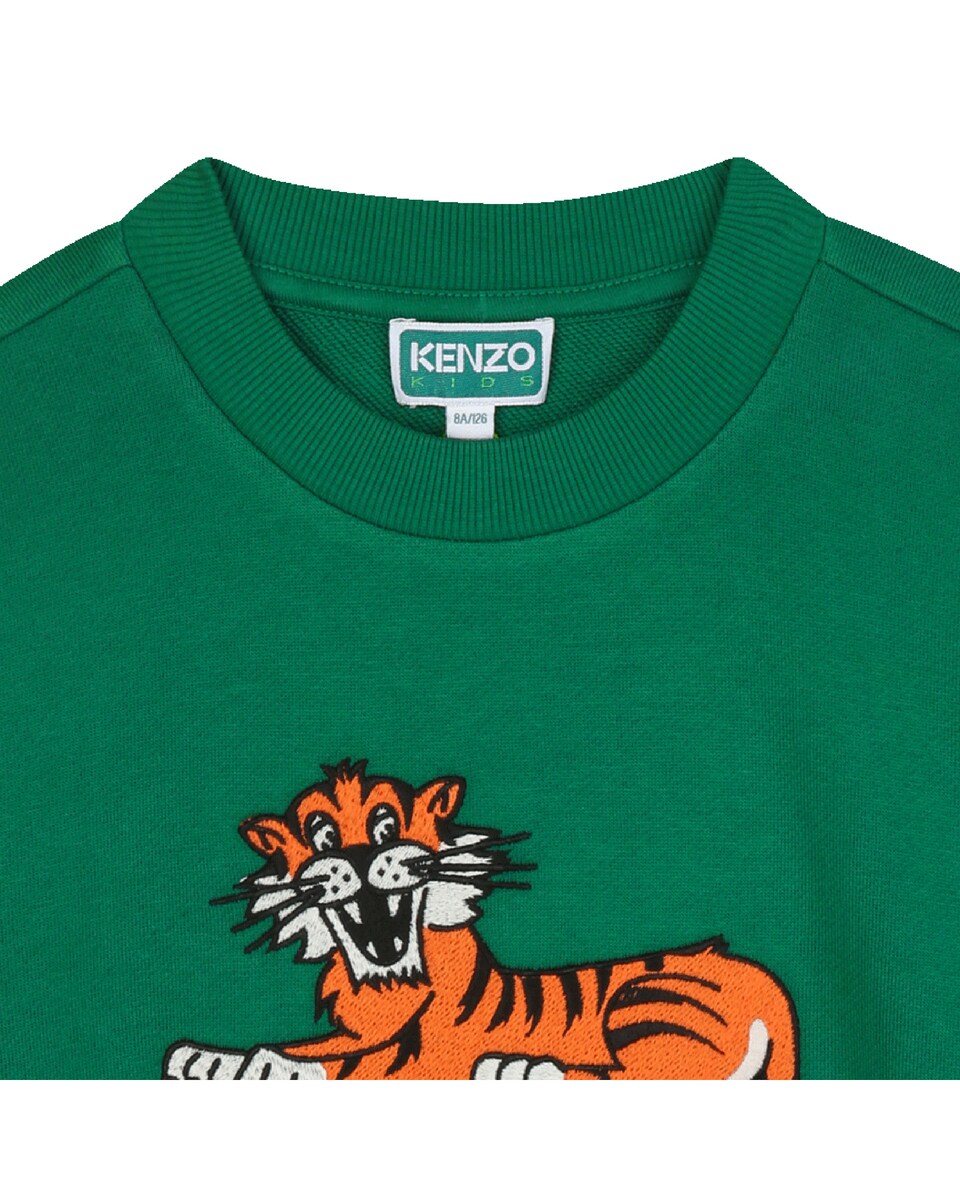 Sudadera de niño en color verde de algodón · Kenzo Kids · El Corte