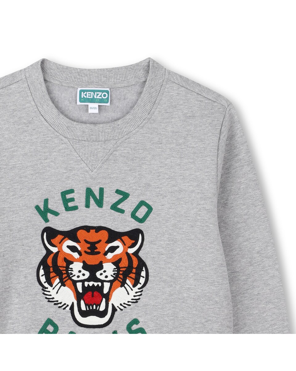 Sudadera de niño en color gris de algodón · Kenzo Kids · El Corte
