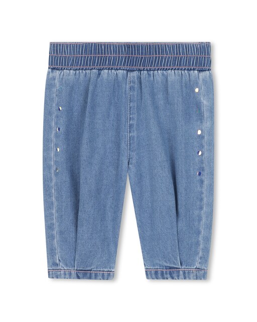 Imagen 0 de Vaquero de bebé en color azul de algodón