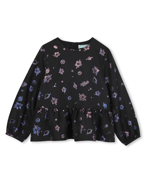 Imagen 0 de Blusa de niña en color negro de manga larga