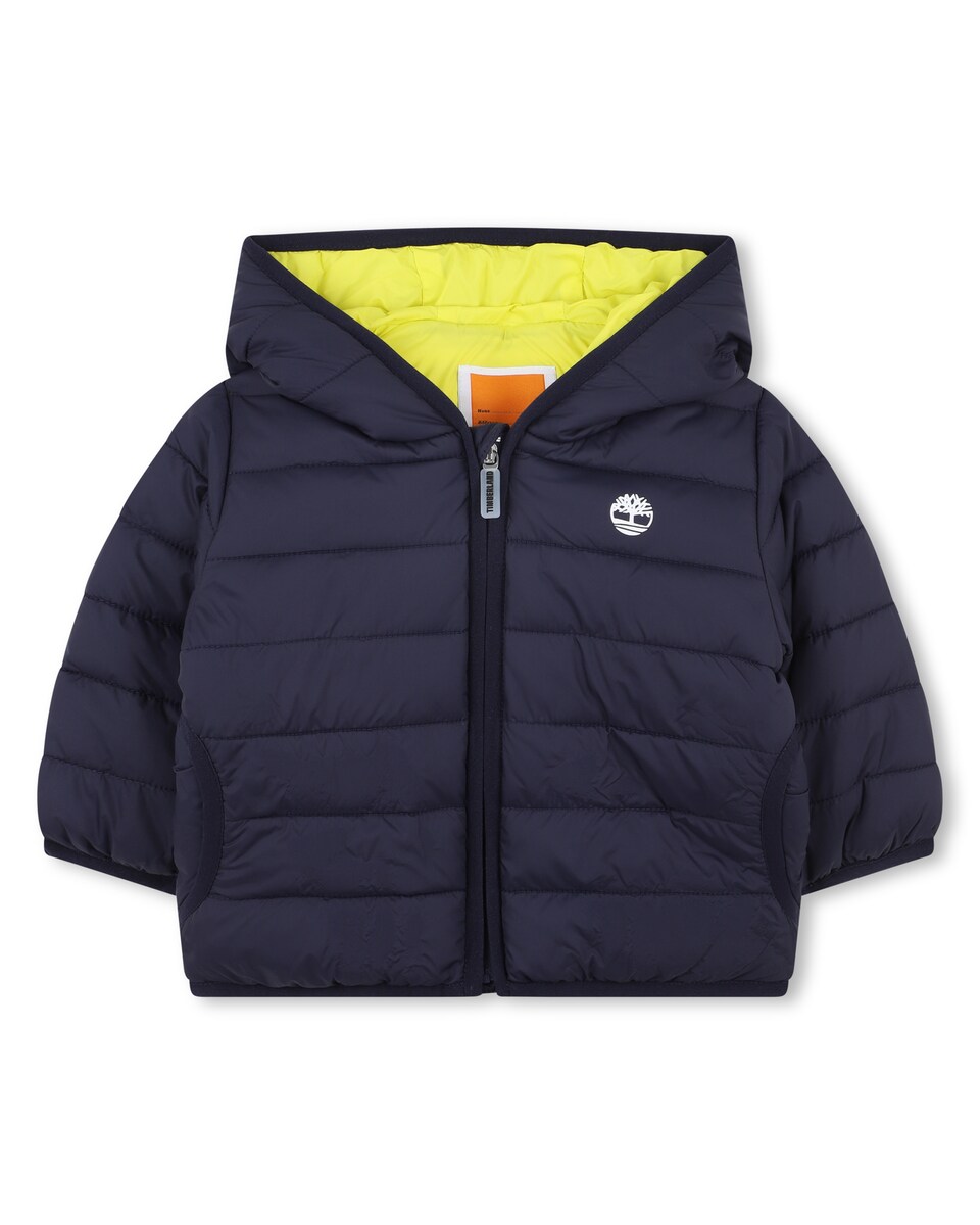 Abrigo de bebé en color azul de manga larga · Timberland · El
