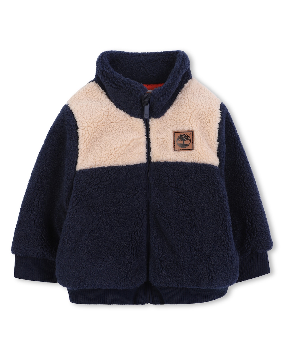Abrigo de bebé en color azul de manga larga · Timberland · El