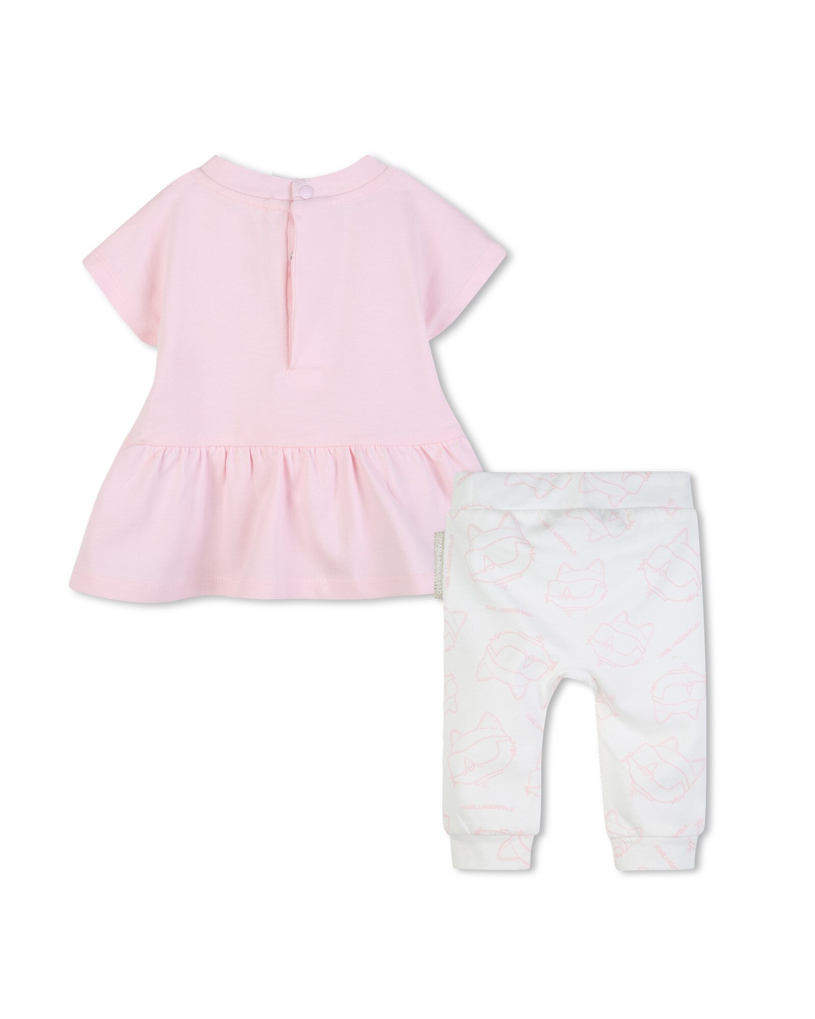 Conjunto de bebé niña liso en algodón - Karl Lagerfeld Kids - Natural Natural-3
