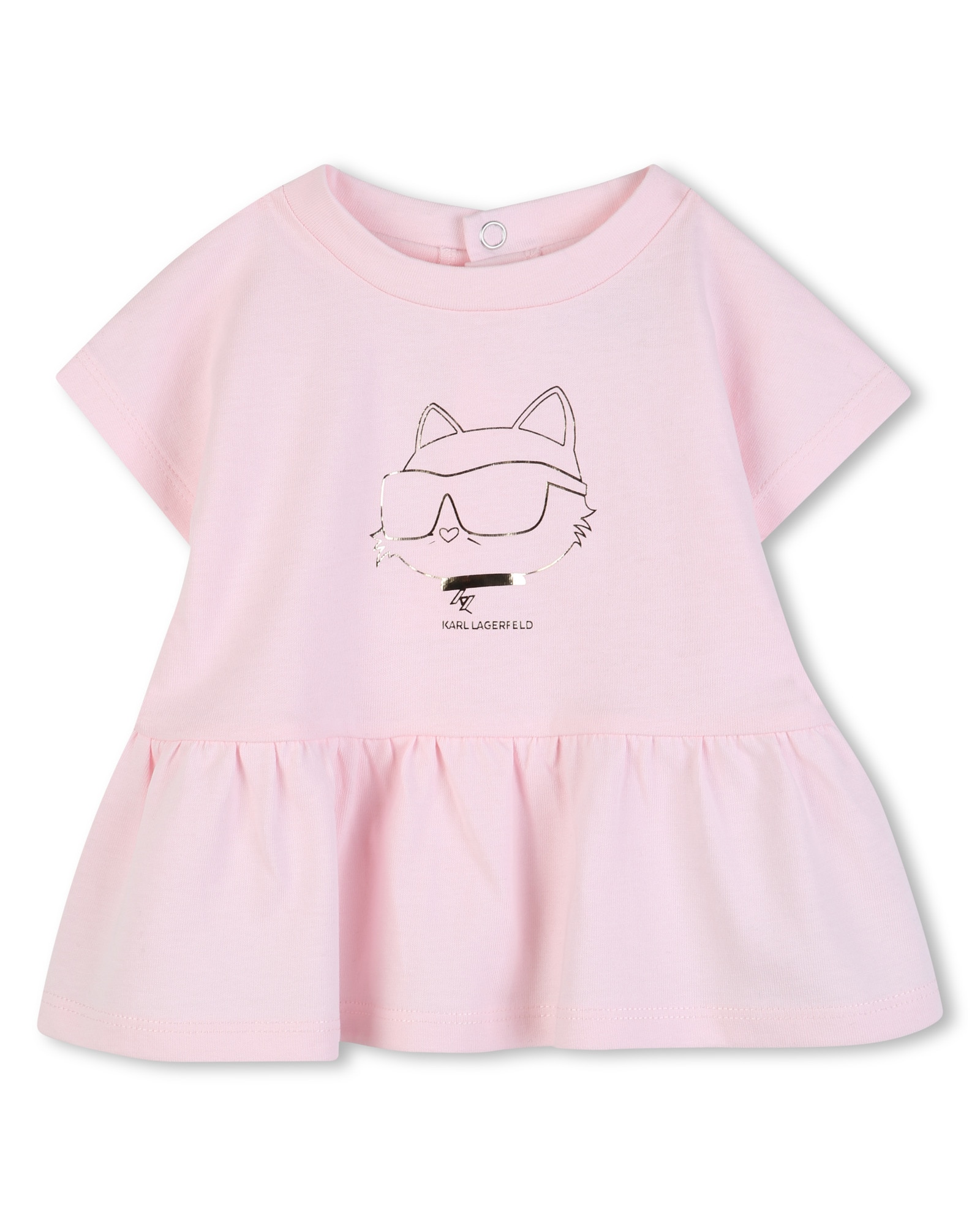 Conjunto de bebé niña liso en algodón - Karl Lagerfeld Kids - Natural Natural-2