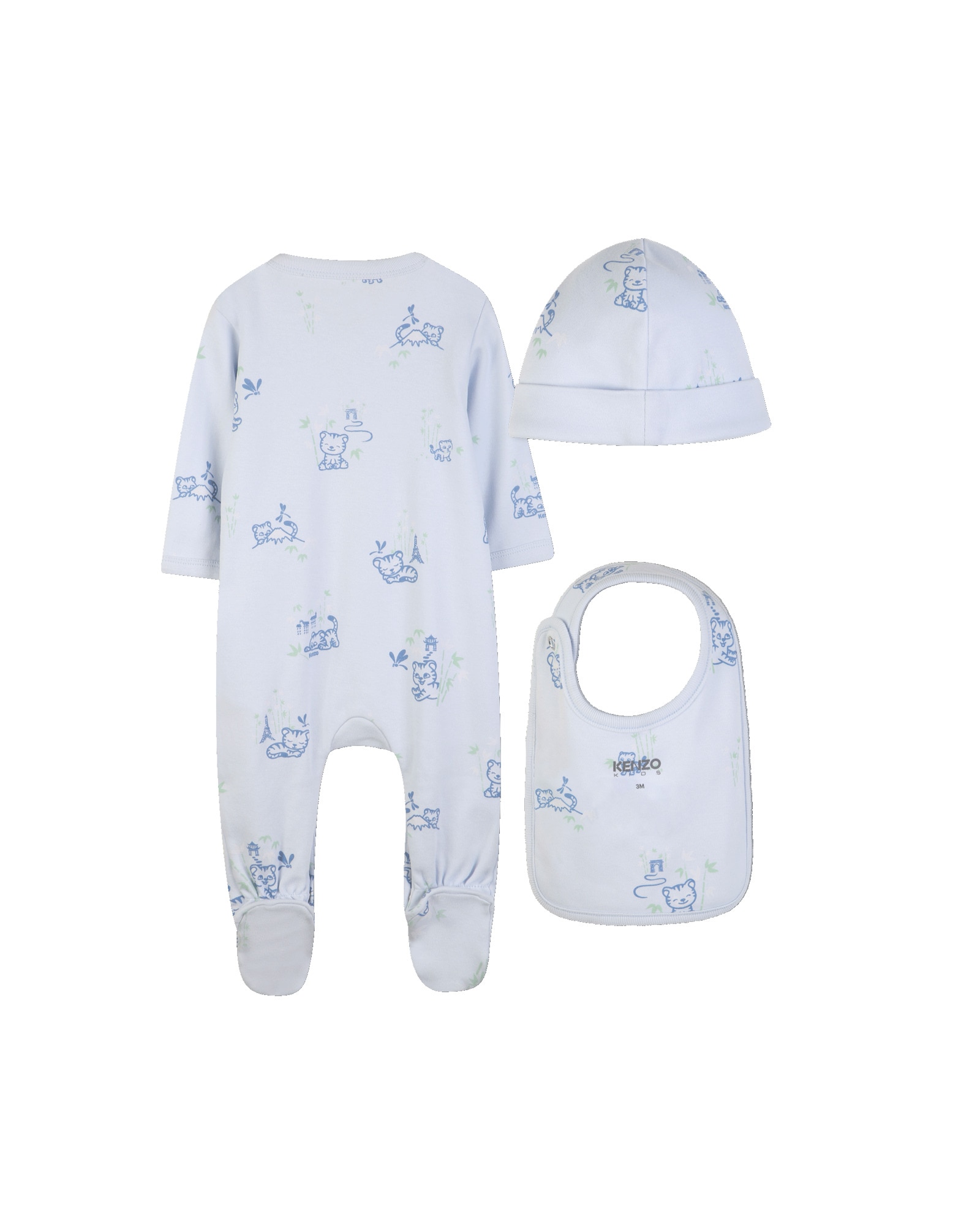 Conjunto de bebé niño de manga larga con estampado grande en algodón - Kenzo Kids - Natural Natural-3