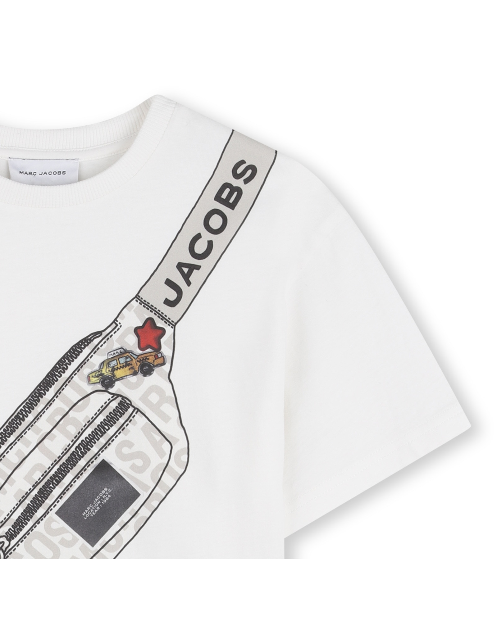 Camiseta de bebé niño de manga corta con dibujo frontal en algodón - Marc Jacobs - Natural Natural-2