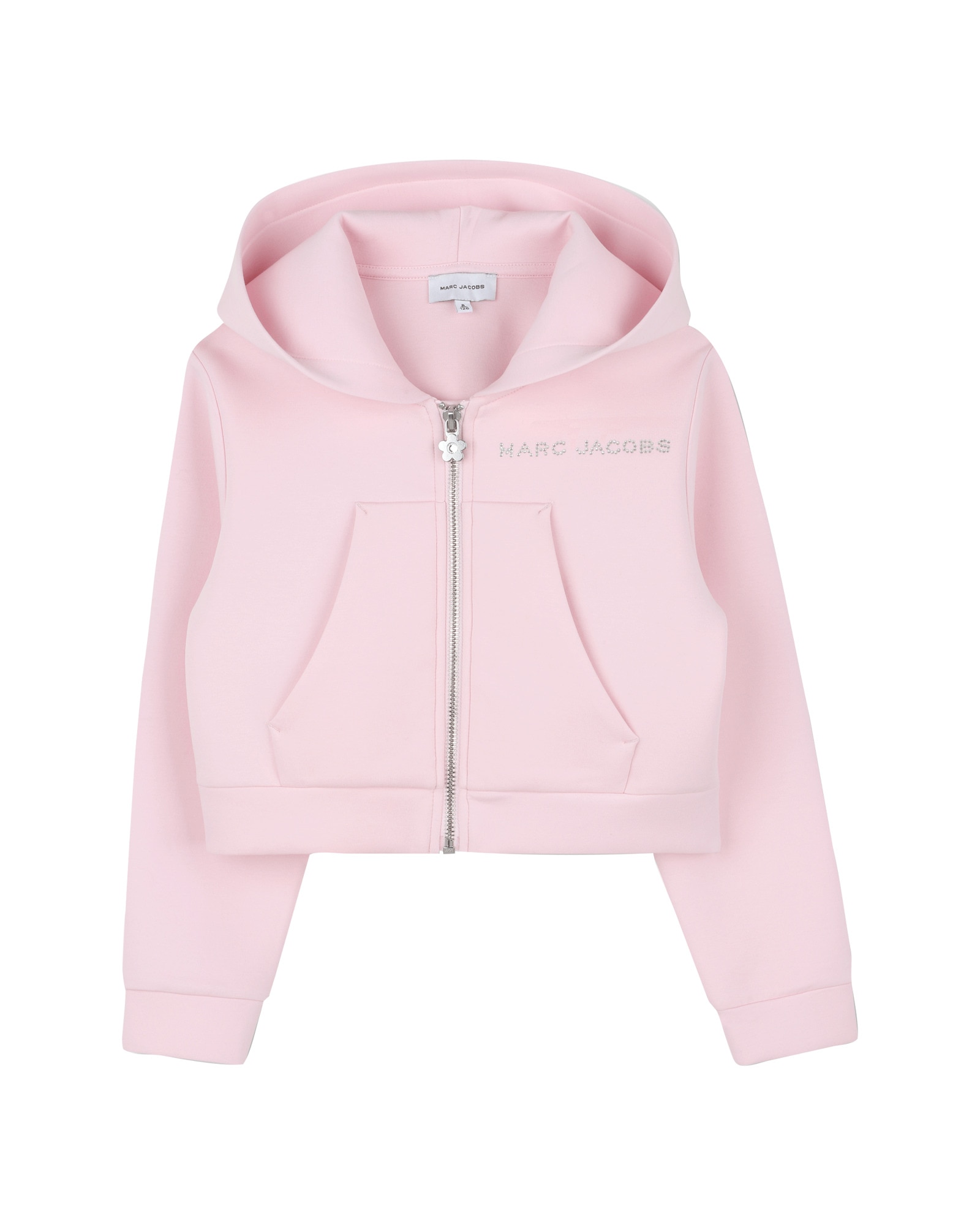 Imagen 0 de Sudadera con capucha de niña liso en algodón Rosa