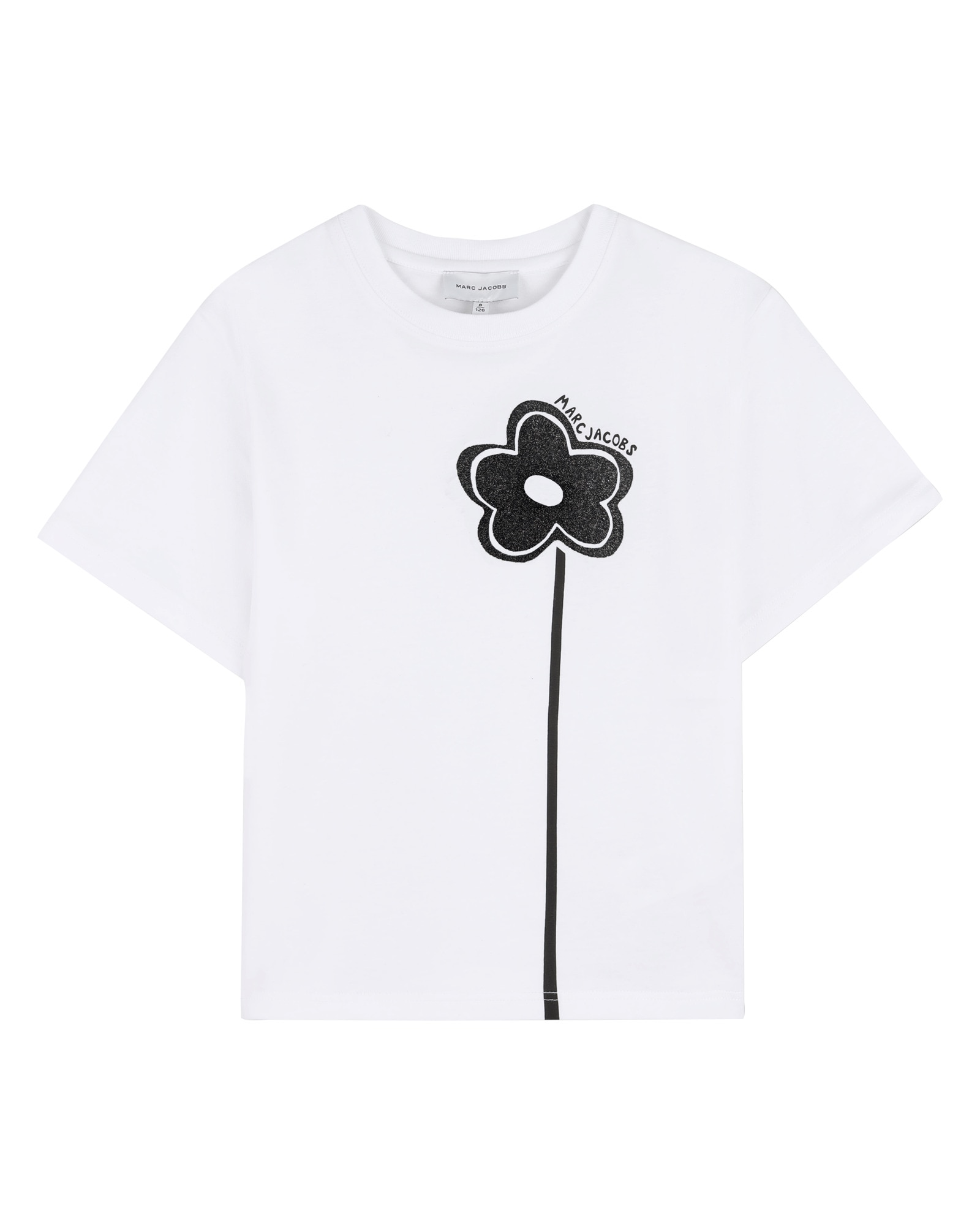 Imagen 0 de Camiseta de bebé niña de manga corta con dibujo frontal en algodón Blanco