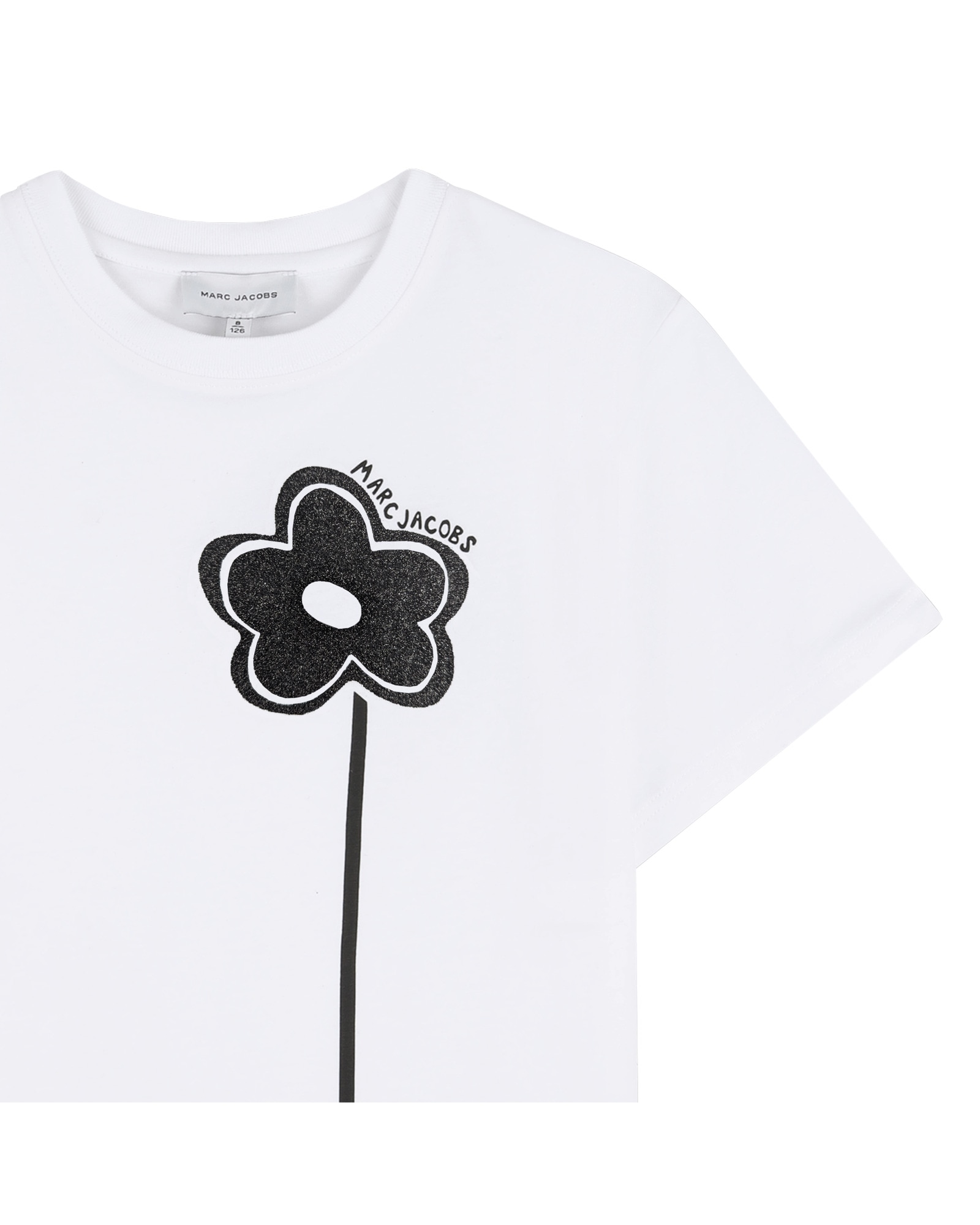 Camiseta de bebé niña de manga corta con dibujo frontal en algodón - Marc Jacobs - Blanco Blanco-4