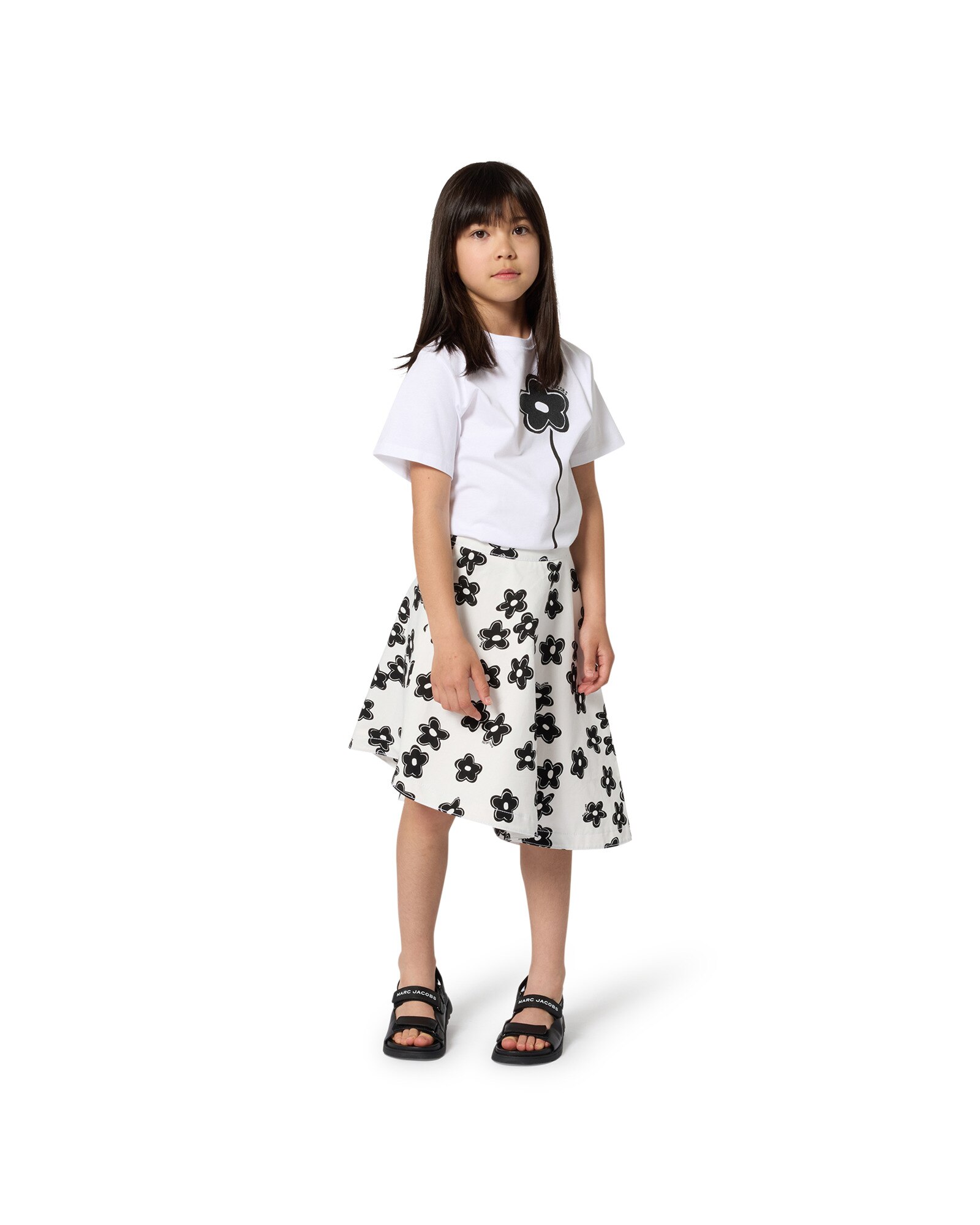 Camiseta de bebé niña de manga corta con dibujo frontal en algodón - Marc Jacobs - Blanco Blanco-3