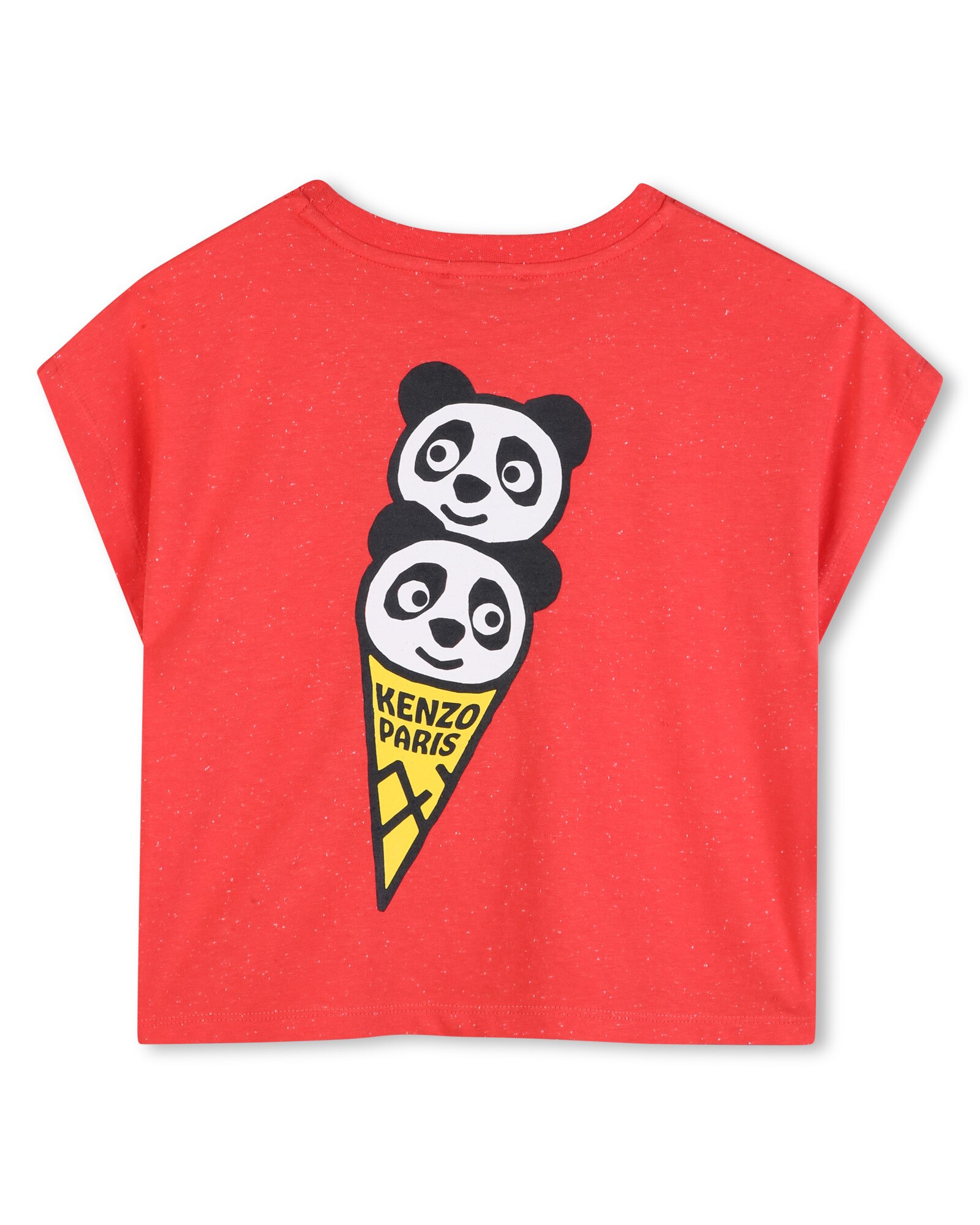 Camiseta de bebé niña de manga corta con animal print en algodón - Kenzo Kids - Rojo Rojo-4