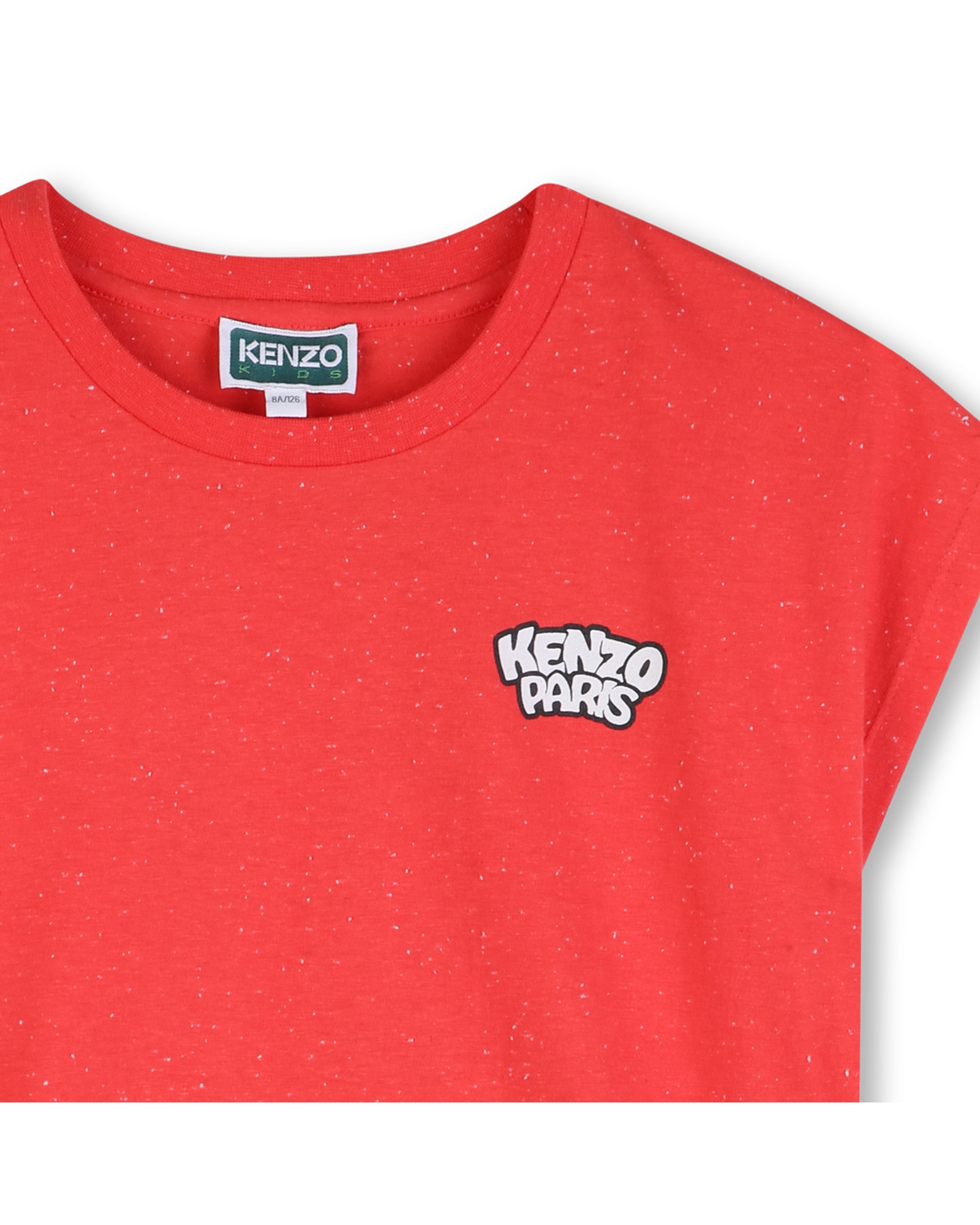 Camiseta de bebé niña de manga corta con animal print en algodón - Kenzo Kids - Rojo Rojo-3