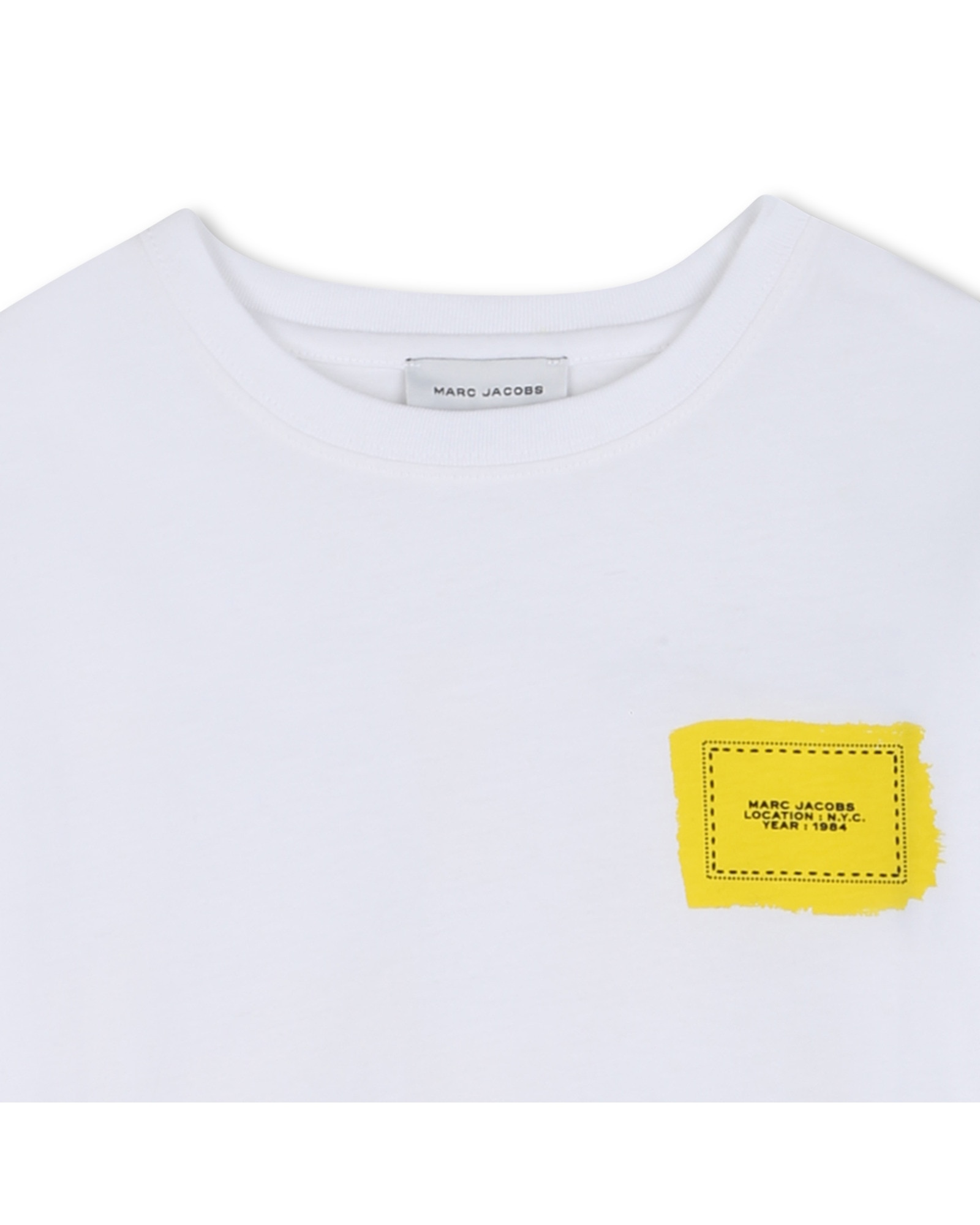 Camiseta de bebé niño de manga corta con estampado grande en algodón - Marc Jacobs - Blanco Blanco-3
