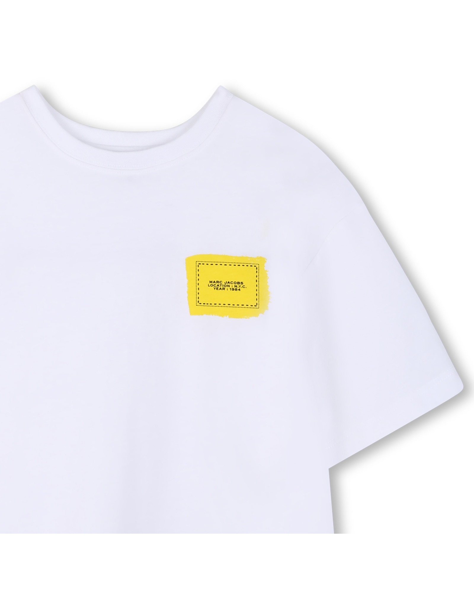 Camiseta de bebé niño de manga corta con estampado grande en algodón - Marc Jacobs - Blanco Blanco-5