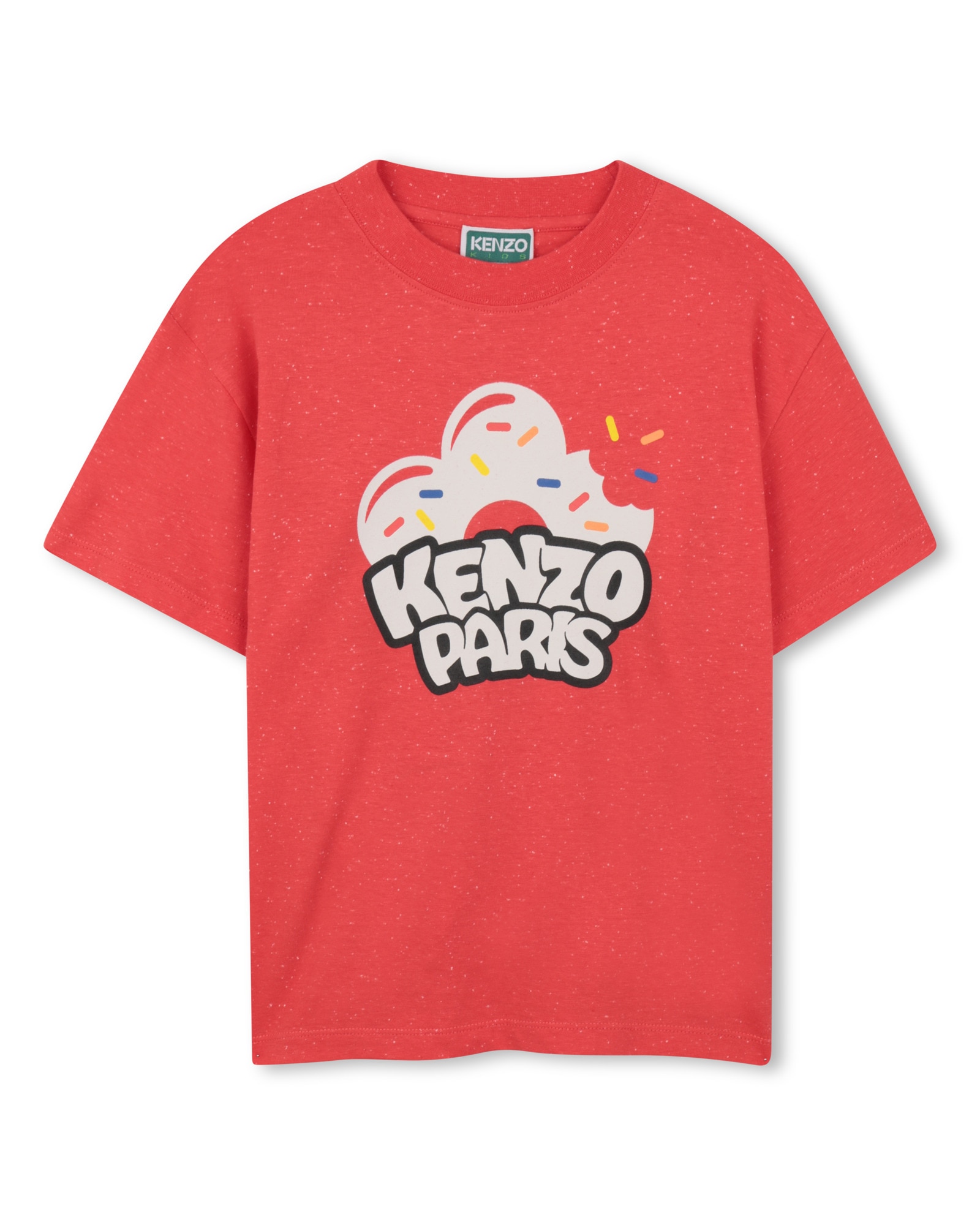 Imagen 0 de Camiseta de niño de manga francesa con estampado grande en algodón Rojo
