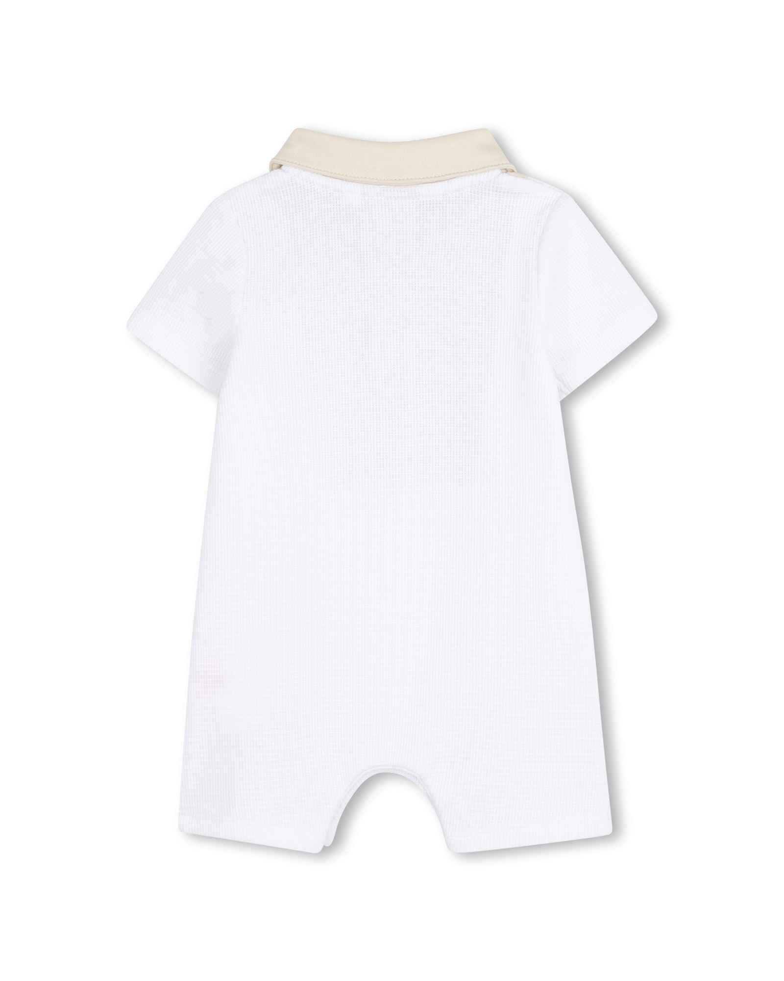 Mono de bebé niño de manga corta geométrico en algodón - BOSS Kidswear - Blanco Blanco-3