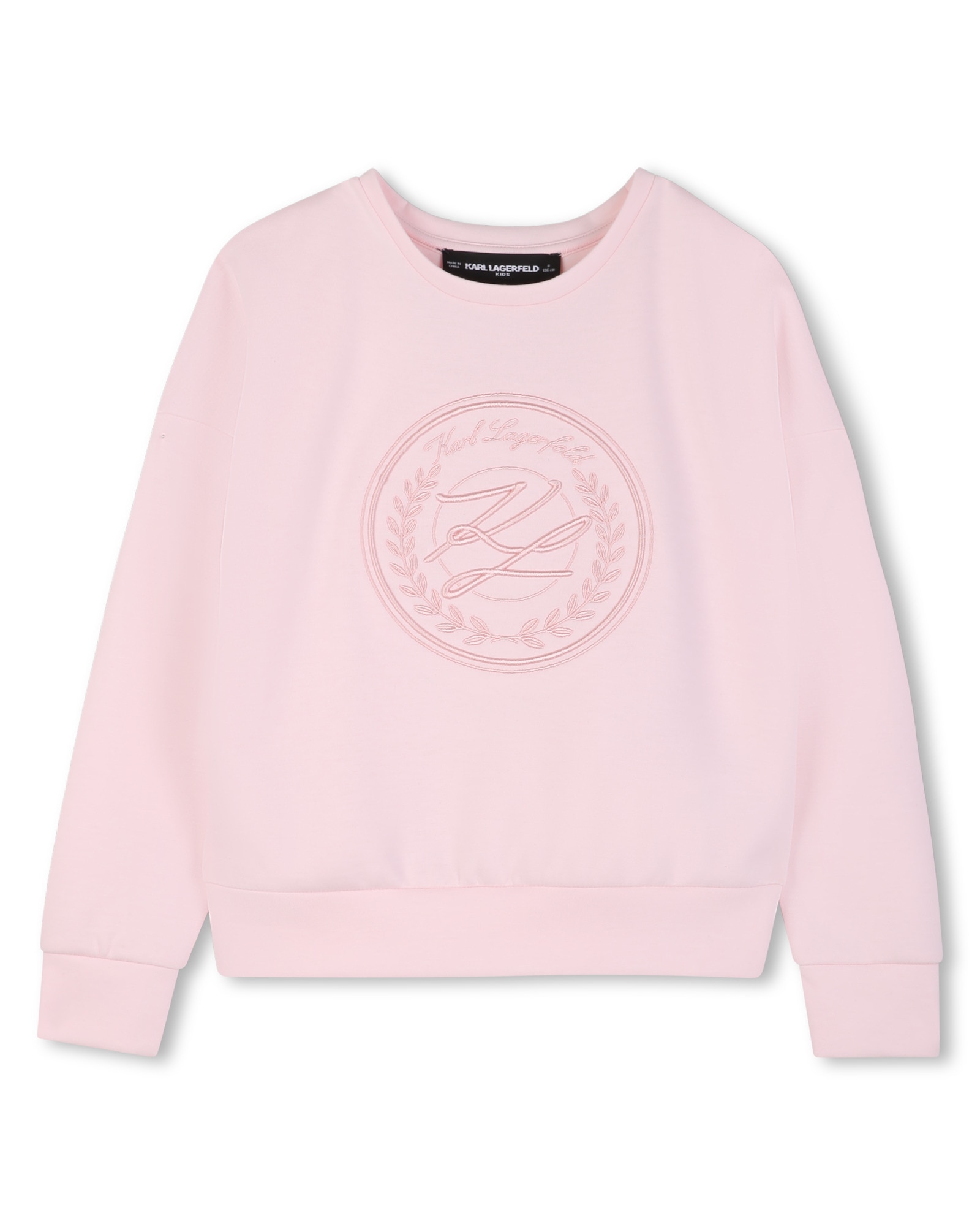 Imagen 0 de Sudadera sin capucha de niña con dibujo frontal en poliéster Natural