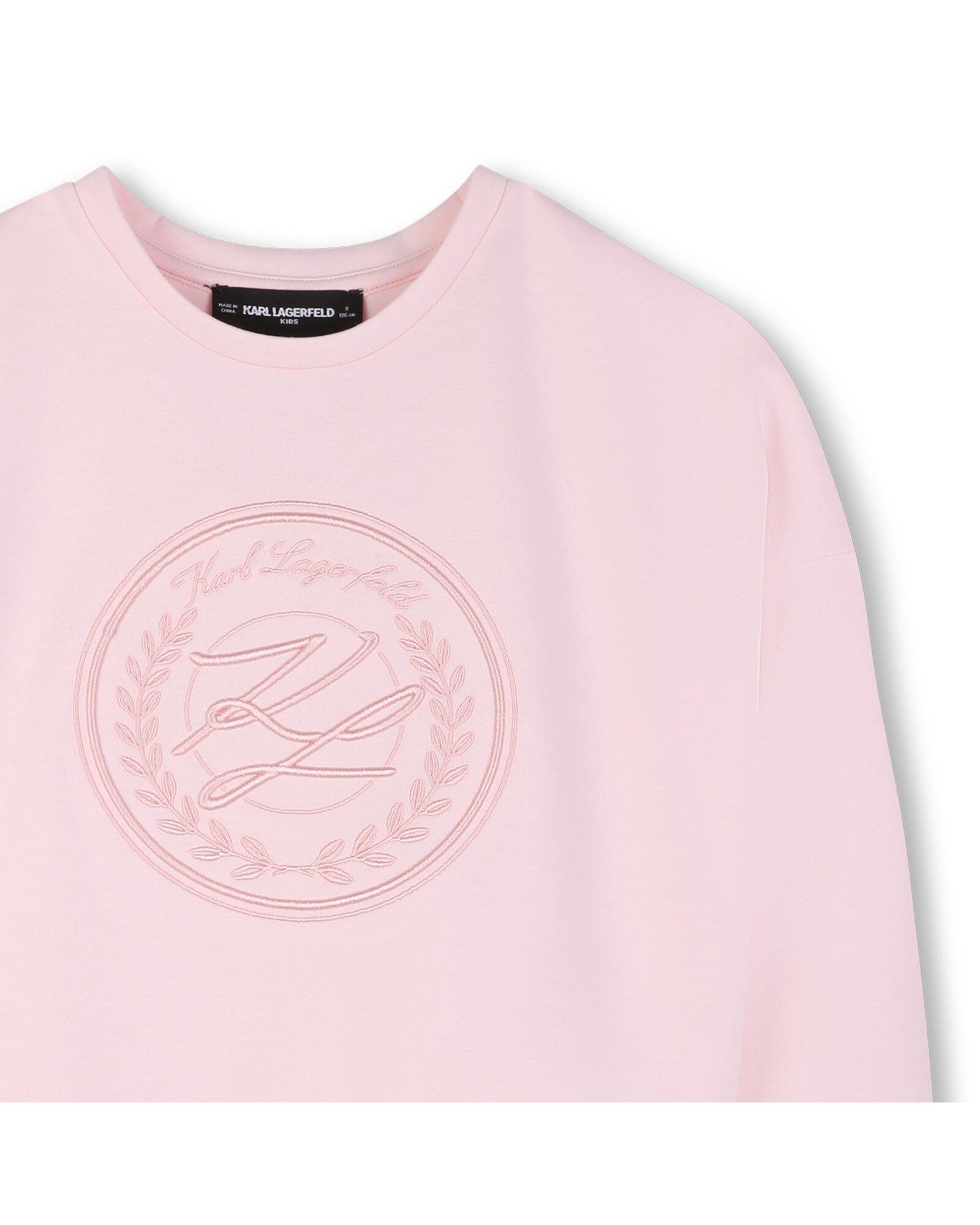 Sudadera sin capucha de niña con dibujo frontal en poliéster - Karl Lagerfeld Kids - Natural Natural-2