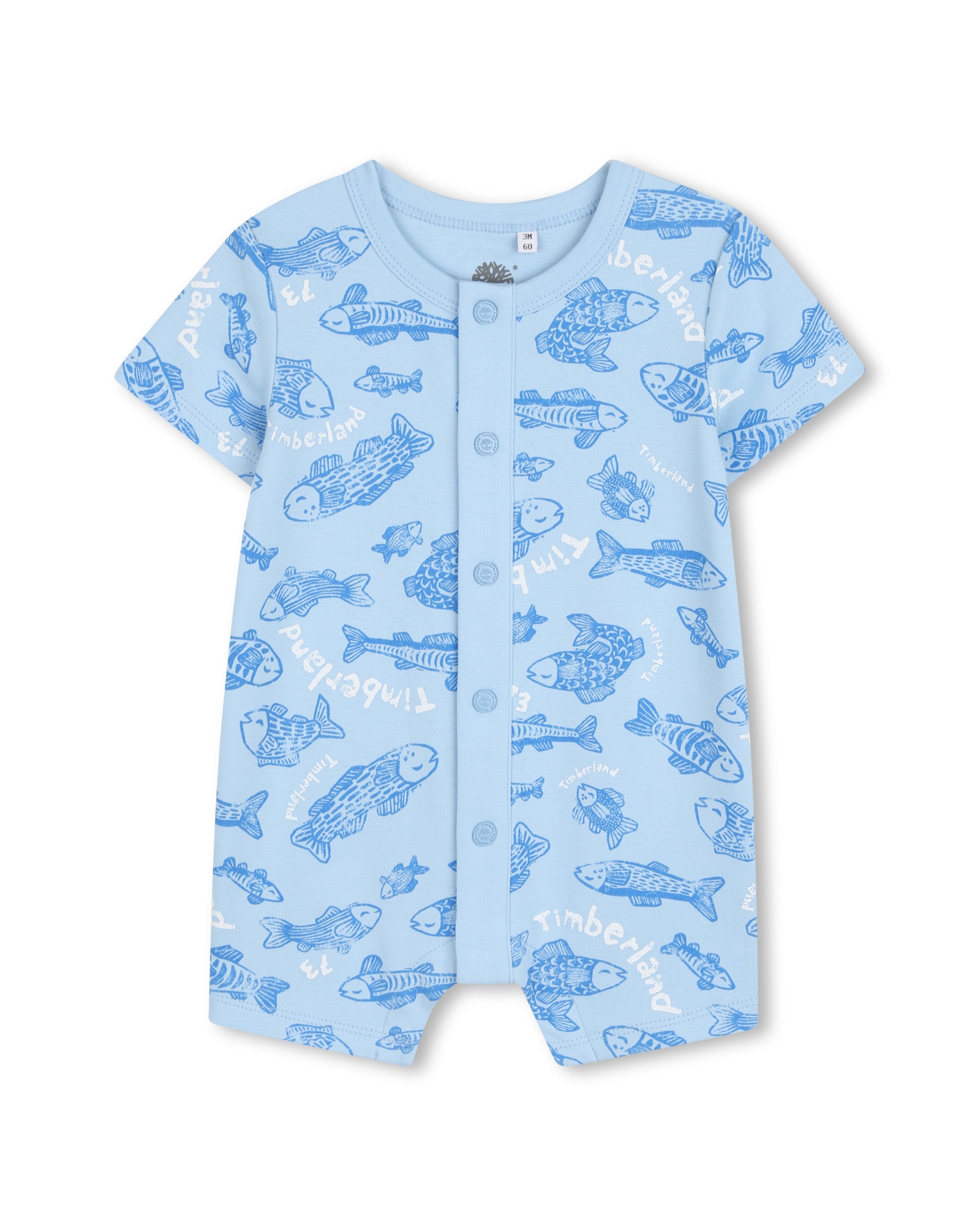 Imagen 0 de Mono de bebé niño de manga corta con animal print en algodón Natural
