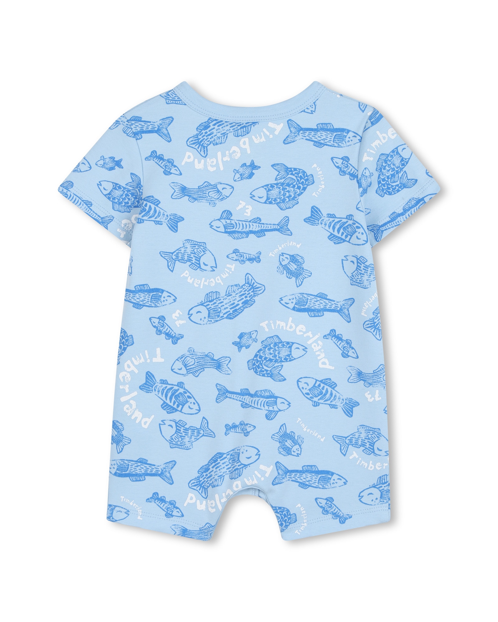 Mono de bebé niño de manga corta con animal print en algodón - Timberland - Natural Natural-3