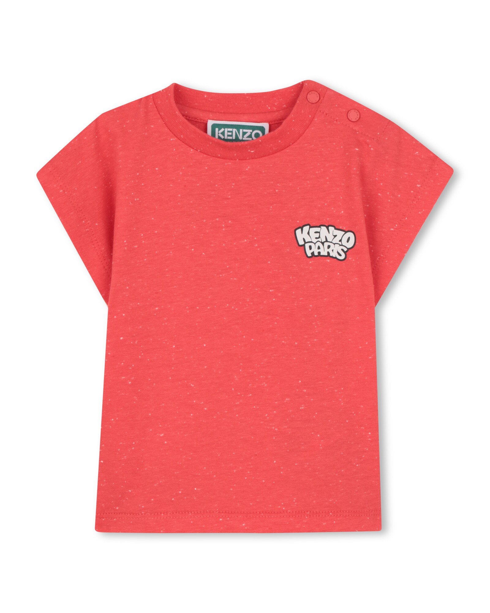 Imagen 0 de Camiseta de bebé niña de manga corta con animal print en algodón Rojo