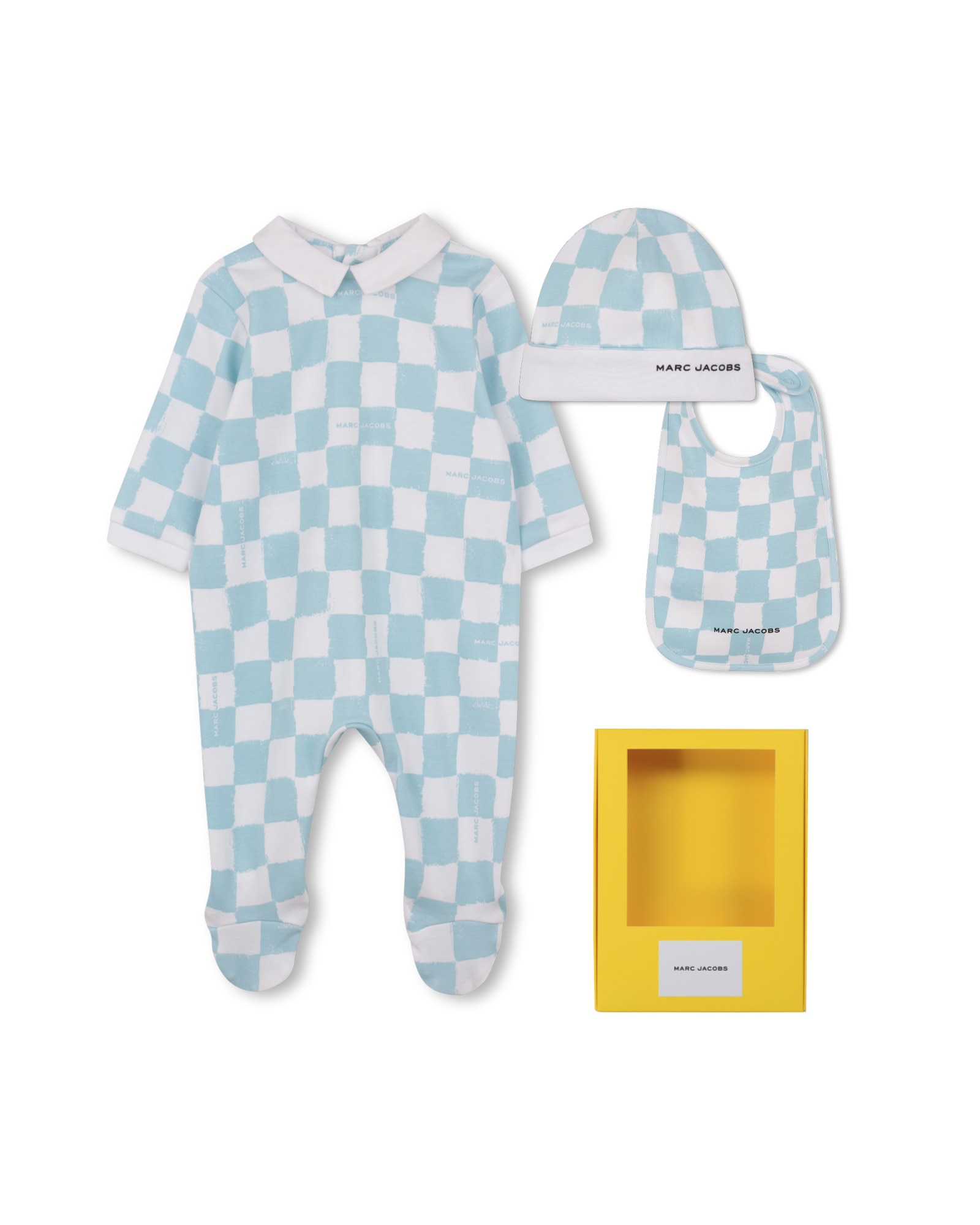 Imagen 0 de Pijama completo de bebé en algodón Azul / Blanco