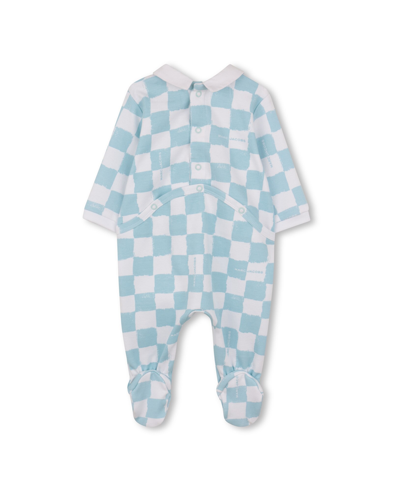 Pijama completo de bebé en algodón - Marc Jacobs - Azul / Blanco Azul / Blanco-4