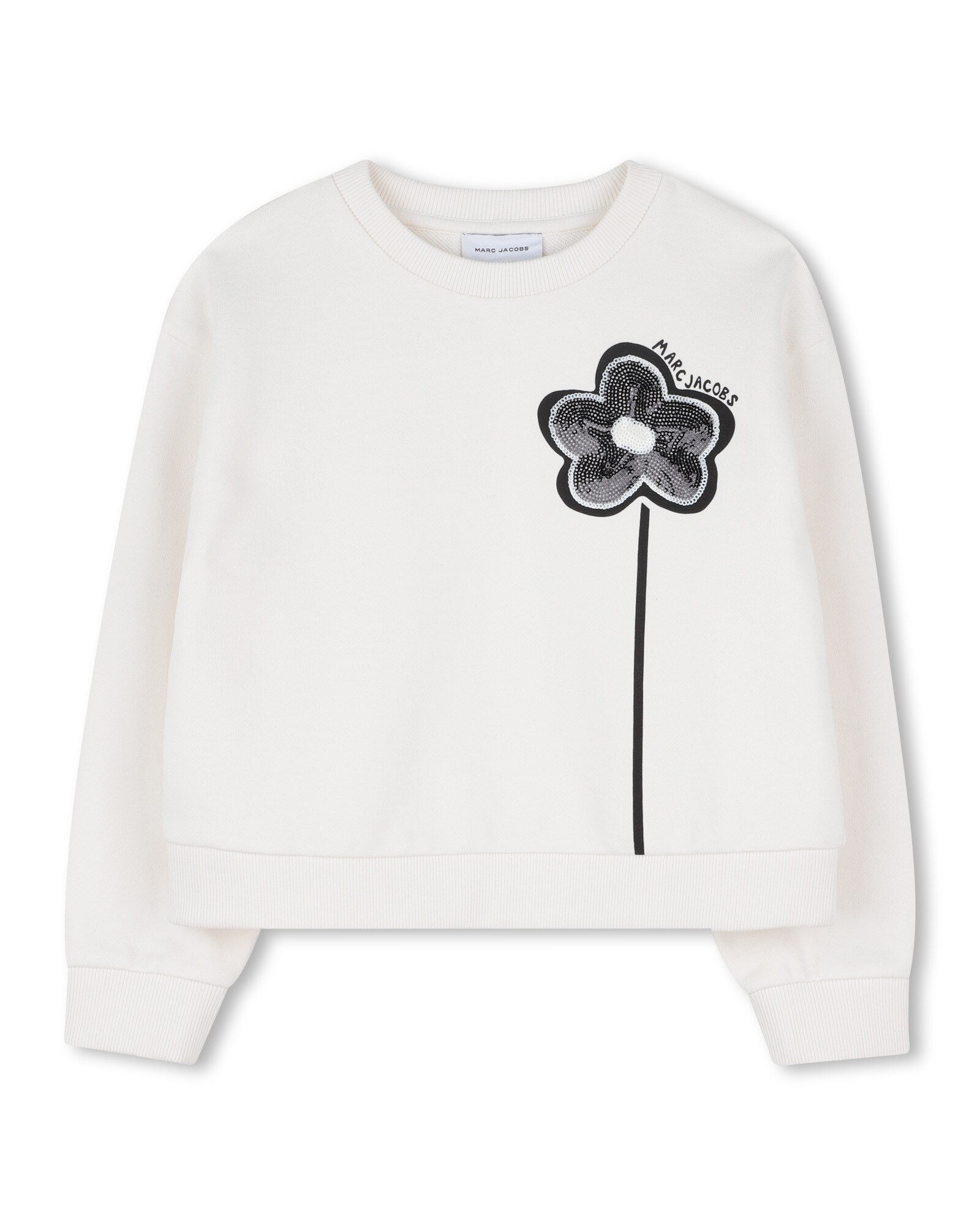 Imagen 0 de Sudadera sin capucha de niña con flores en algodón Natural