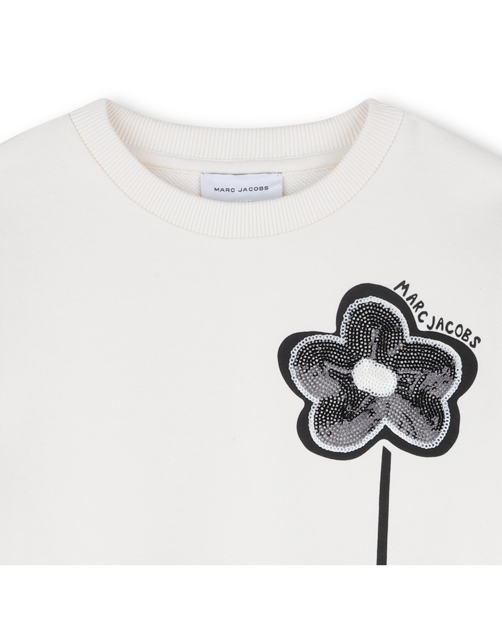 Sudadera sin capucha de niña con flores en algodón - Marc Jacobs - Natural Natural-2