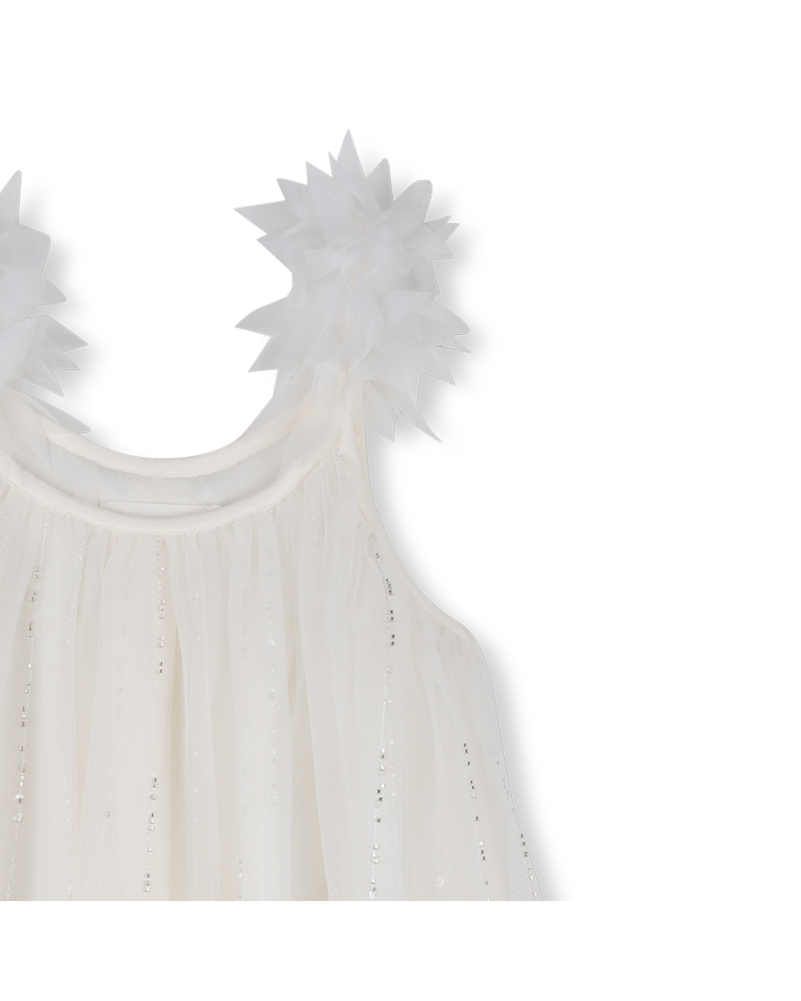 Vestido de niña de tirantes con estampado grande - Billieblush - Natural Natural-2