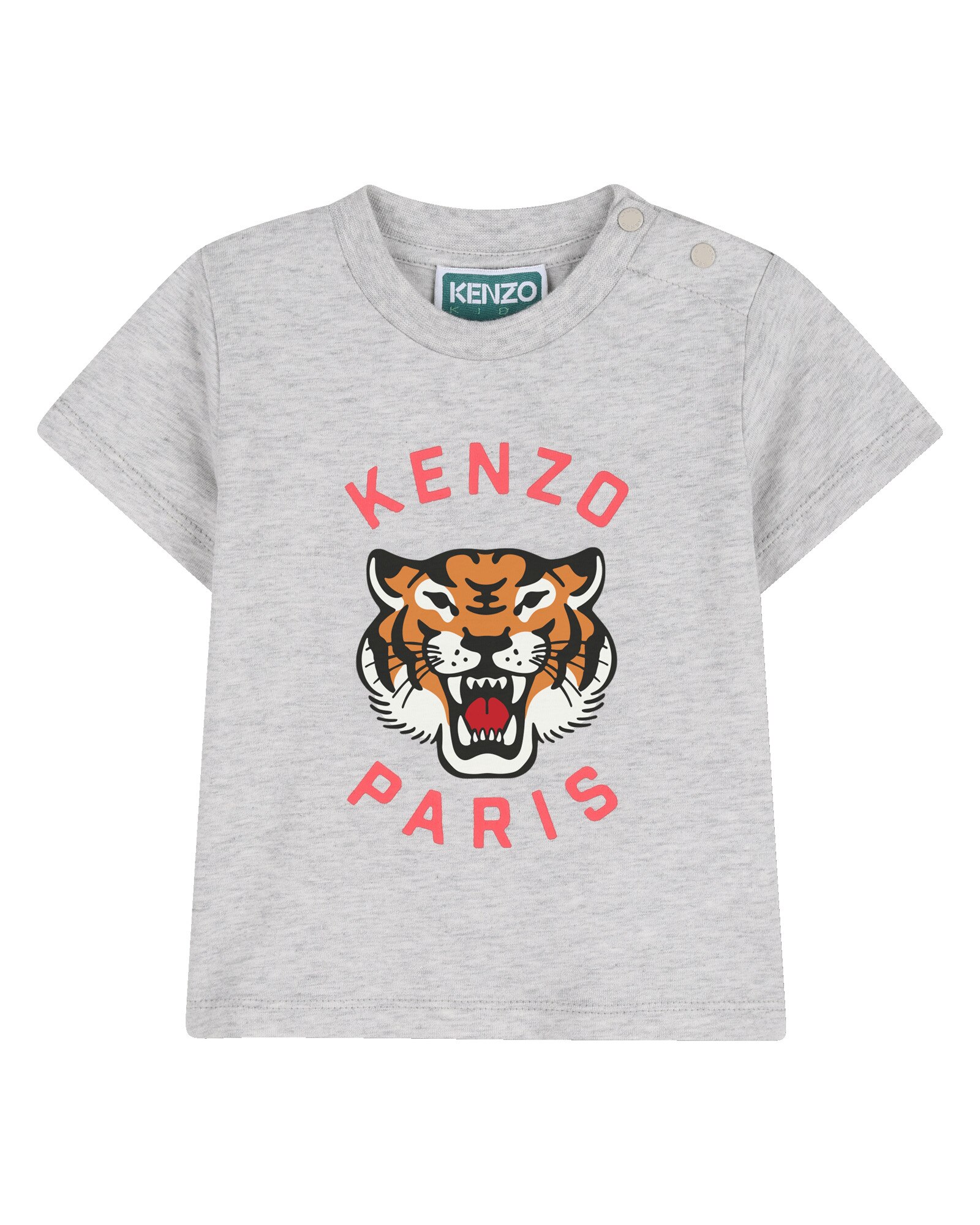 Conjunto de bebé de manga corta con estampado animal - Kenzo Kids - Gris Gris-2