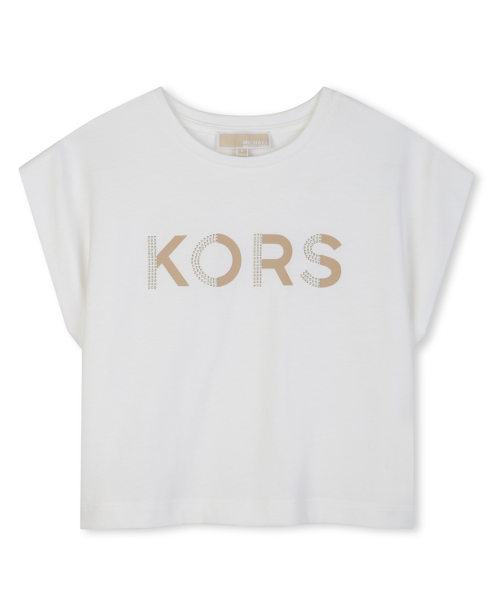 Imagen 0 de Camiseta de niña de manga corta con dibujo frontal en algodón Blanco