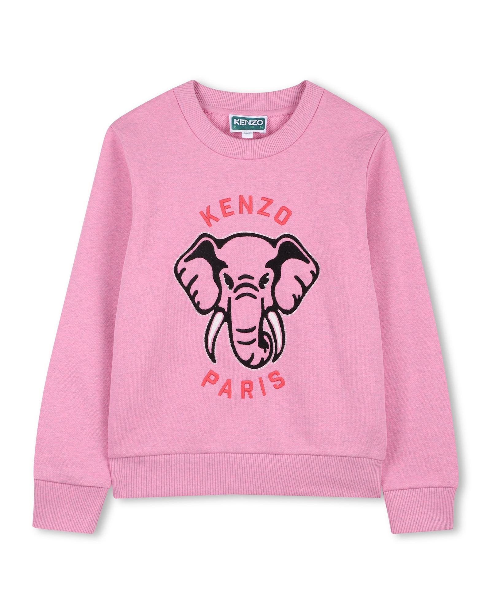 Imagen 0 de Sudadera sin capucha de niña de manga larga con animal print en algodón Rosa