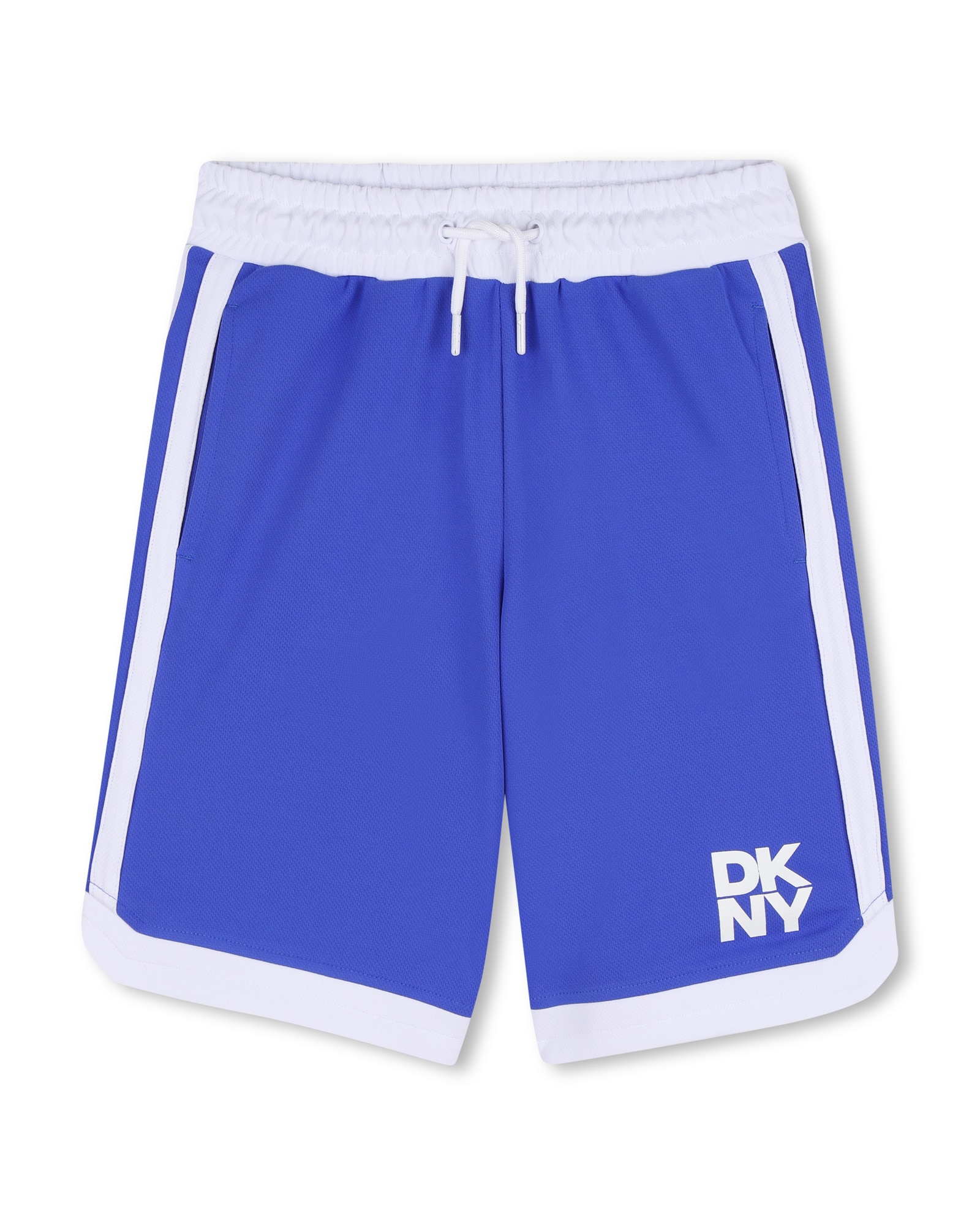 Pantalón corto unisex de algodón con estampado geométrico - DKNY - Azul Azul-1