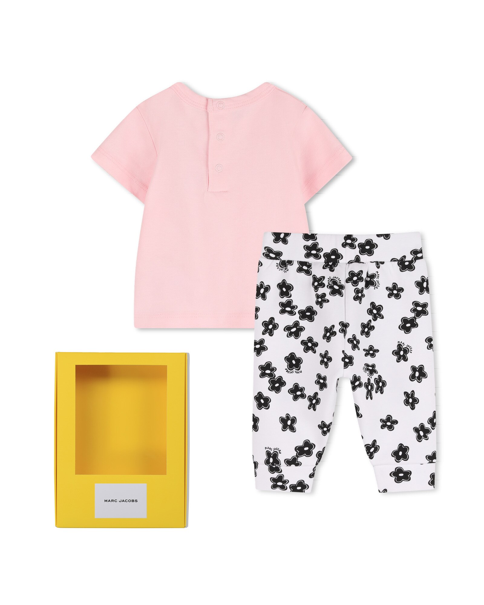 Conjunto de bebe unisexe microestampado en algodón - Marc Jacobs - Rosa Rosa-3