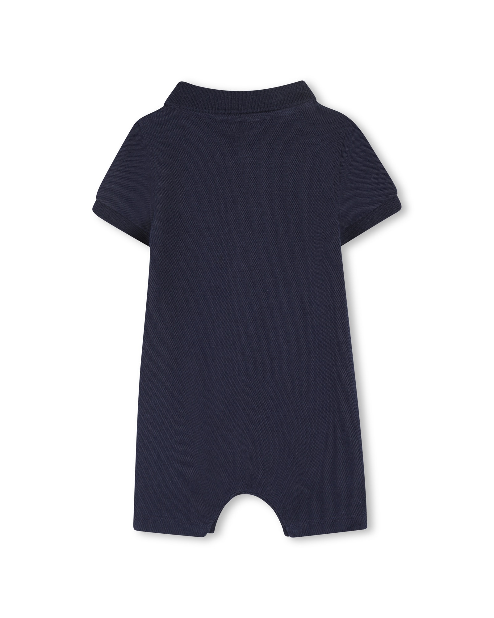 Mono de bebé niño de manga corta liso en algodón - BOSS Kidswear - Azul Azul-3