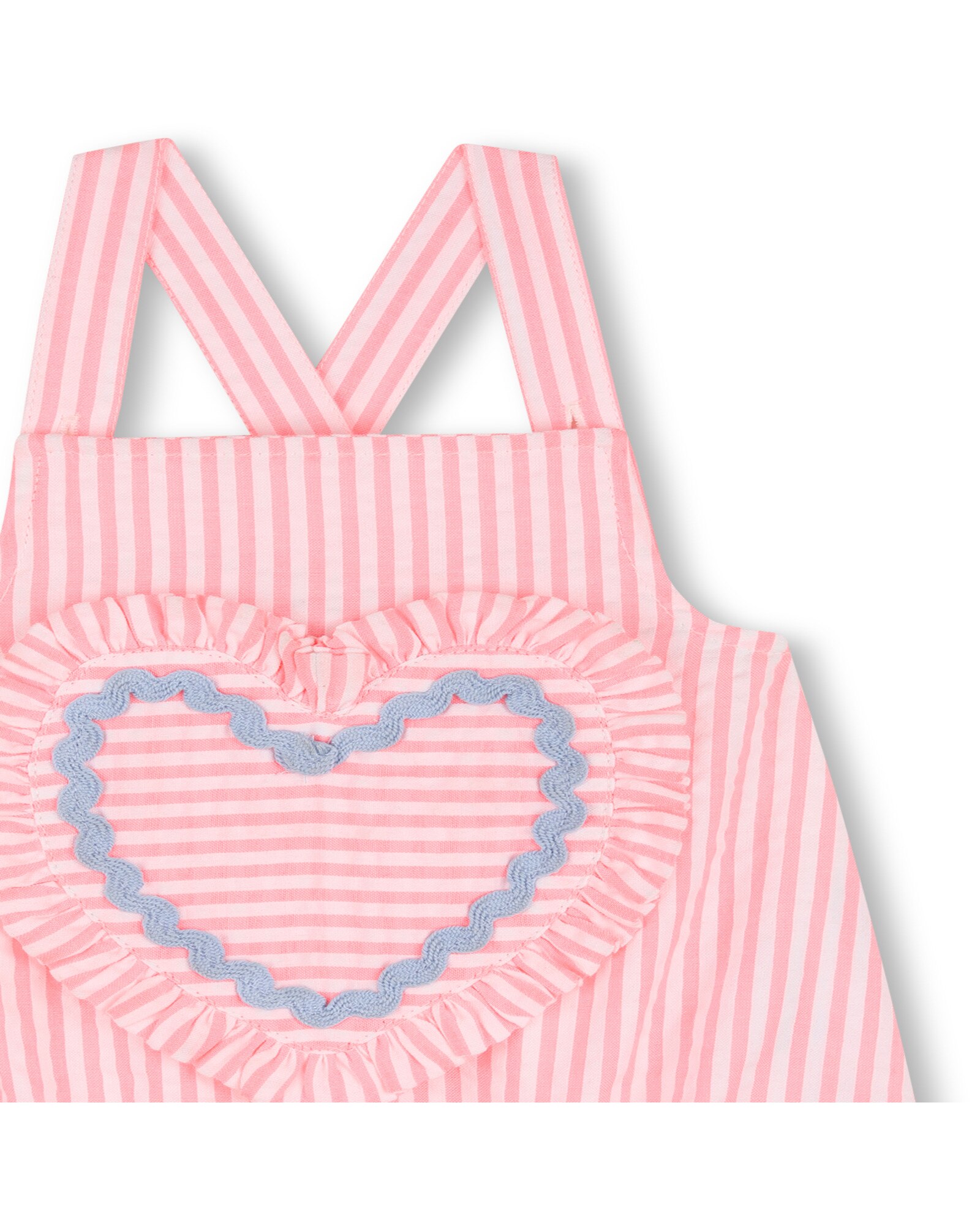 Pelele de bebé de tirantes con rayas - Billieblush - Rosa claro Rosa claro-3