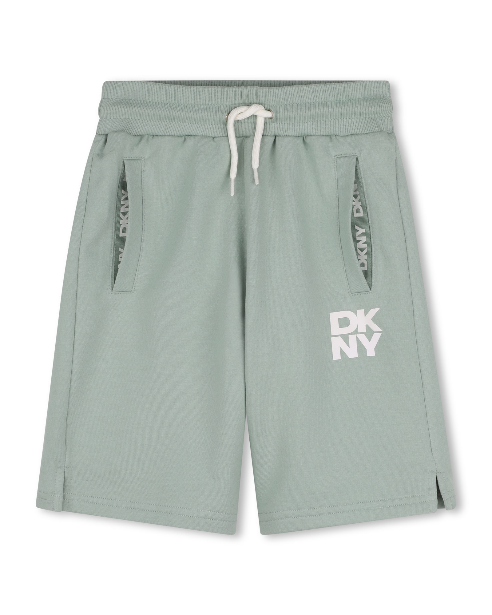 Bermuda de niño de algodón con dibujo frontal - DKNY - Natural Natural-1