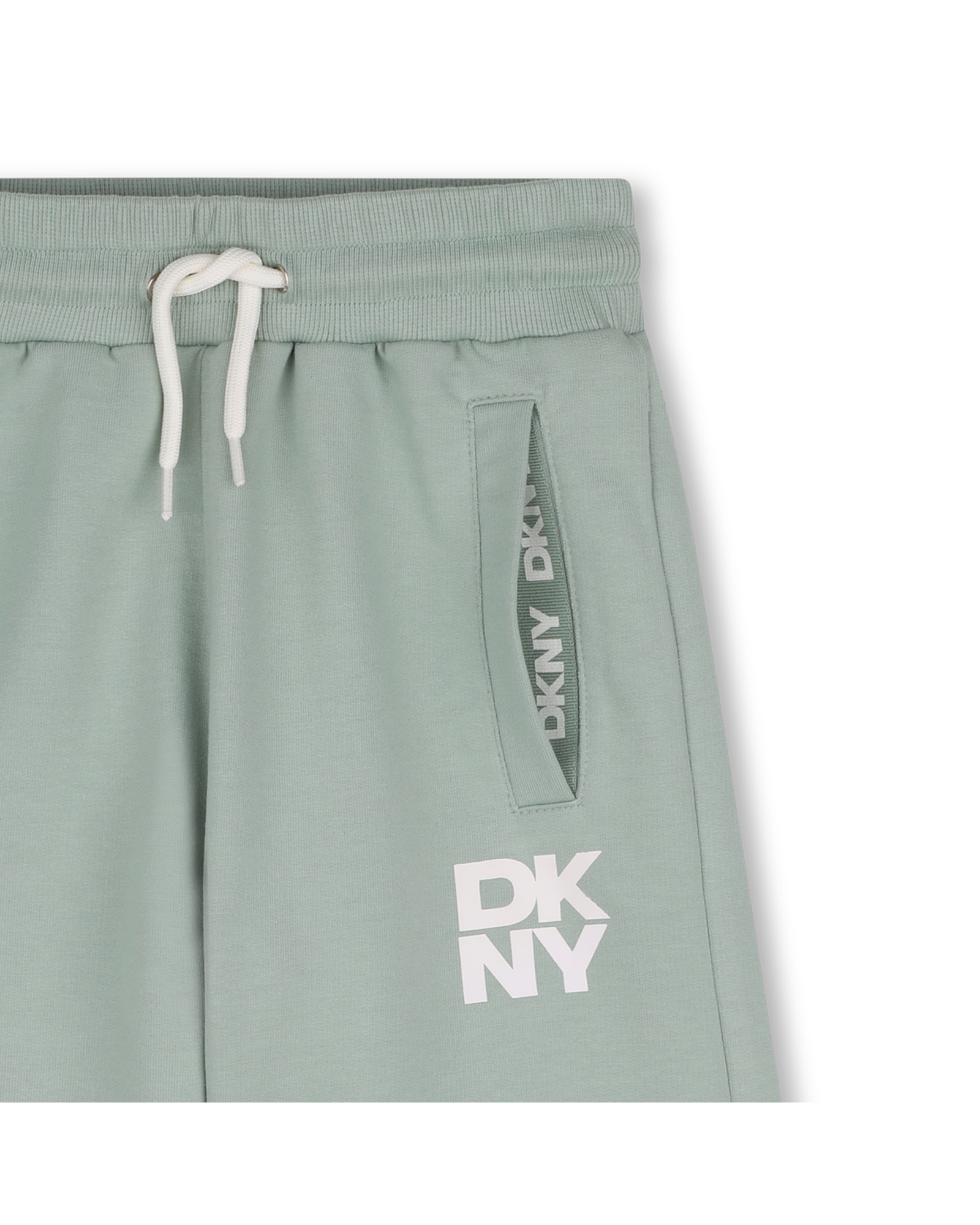 Bermuda de niño de algodón con dibujo frontal - DKNY - Natural Natural-3