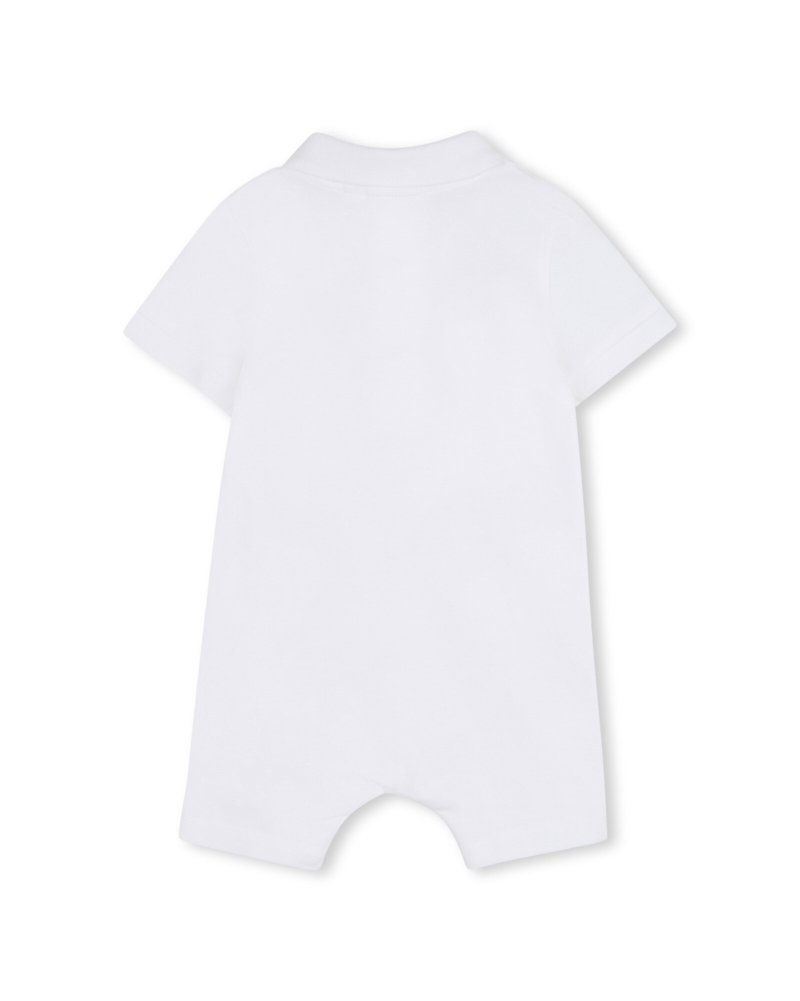 Mono de bebé niño de manga corta liso en algodón - BOSS Kidswear - Blanco Blanco-3