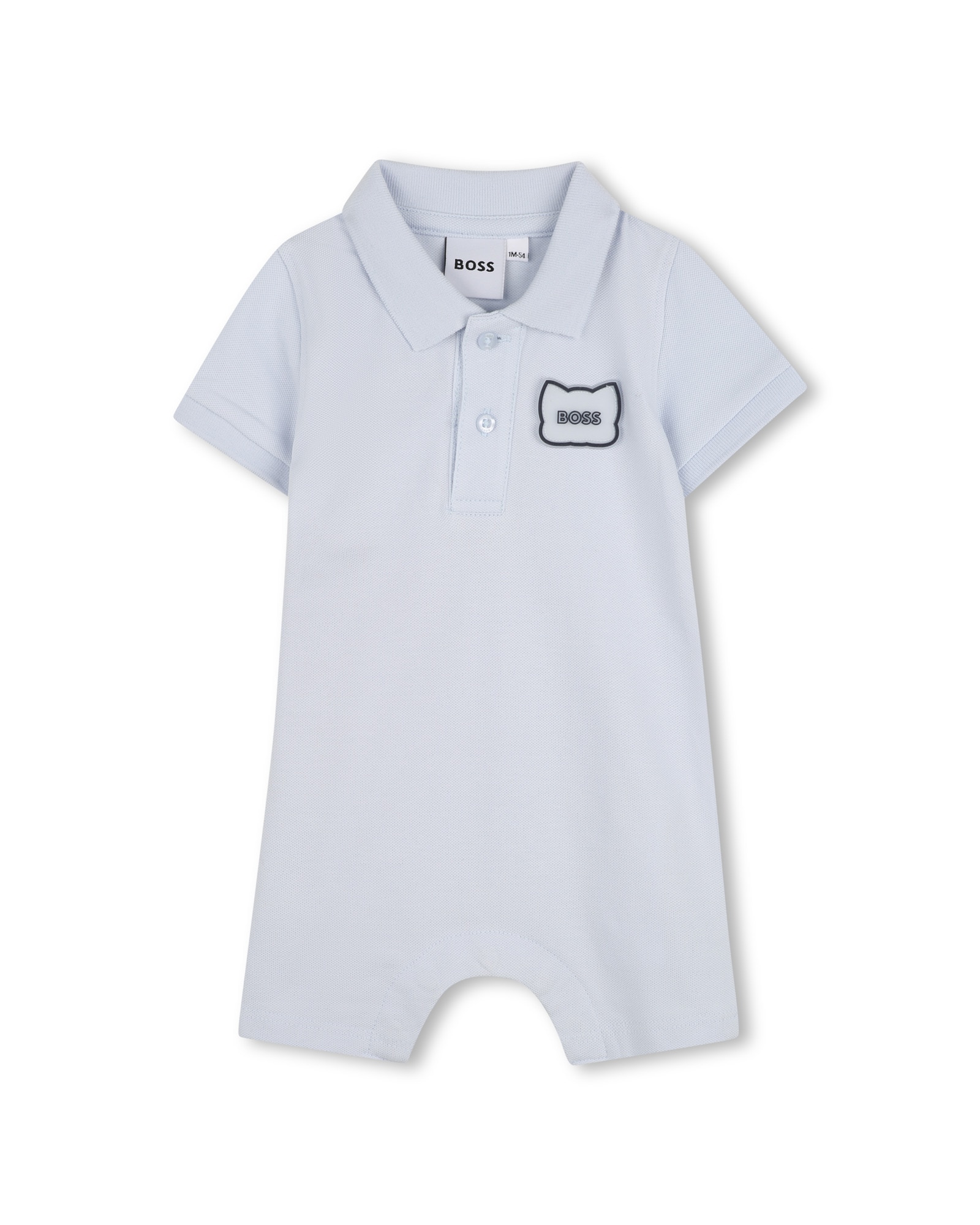Mono de bebé niño de manga corta liso en algodón - BOSS Kidswear - Natural Natural-1
