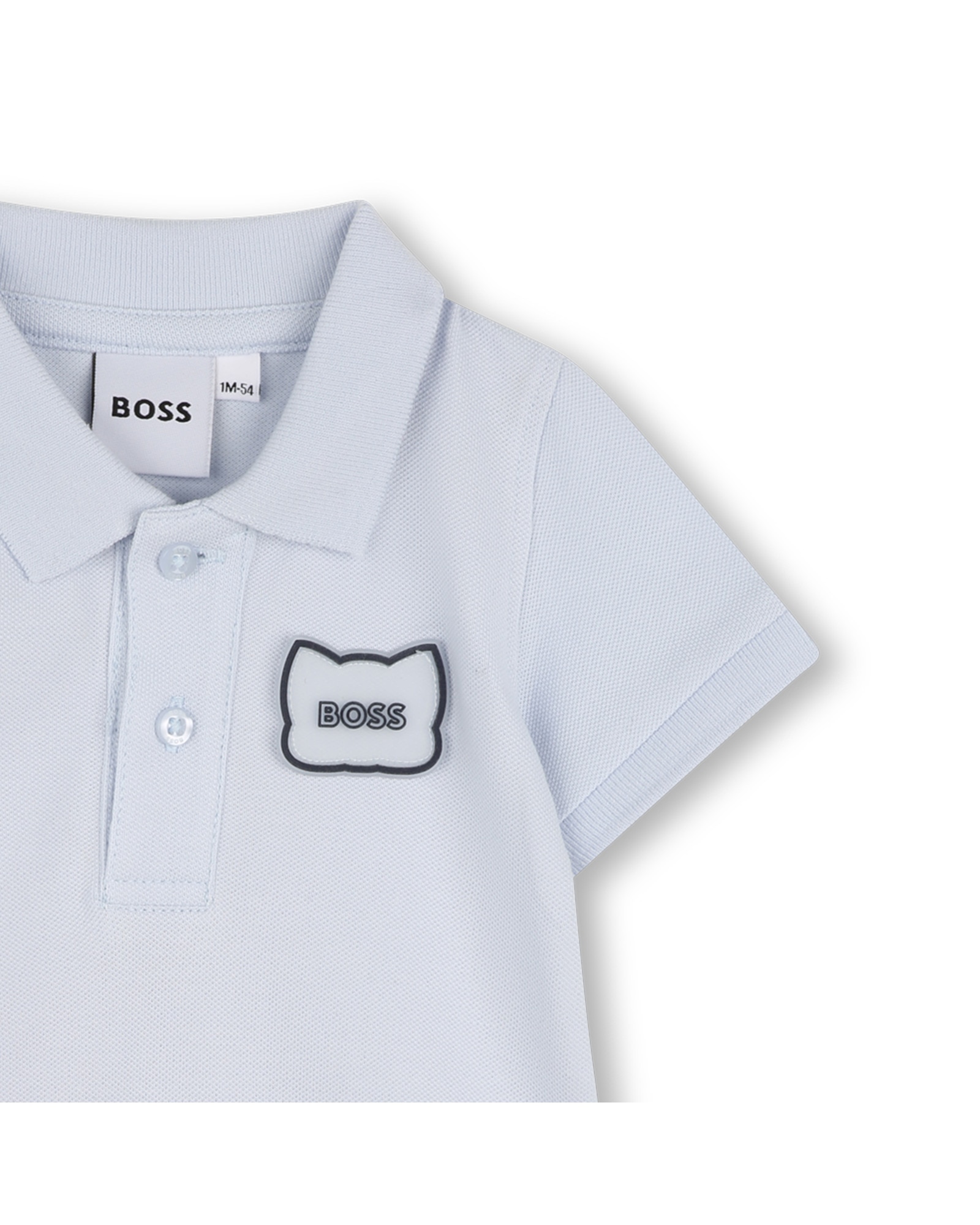 Mono de bebé niño de manga corta liso en algodón - BOSS Kidswear - Natural Natural-2