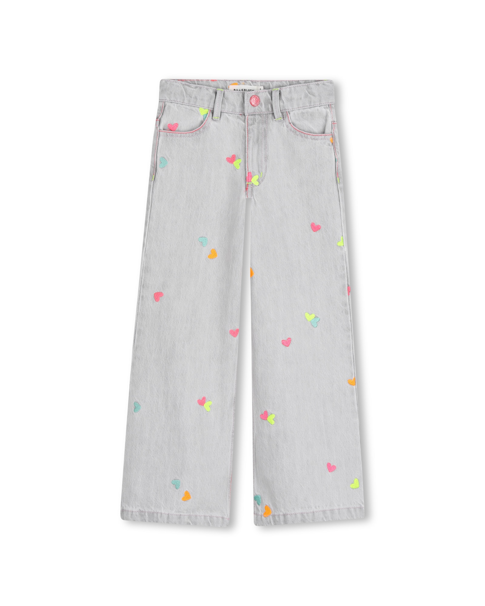 Vaquero de niña de algodón con fantasía - Billieblush - Gris Gris-1